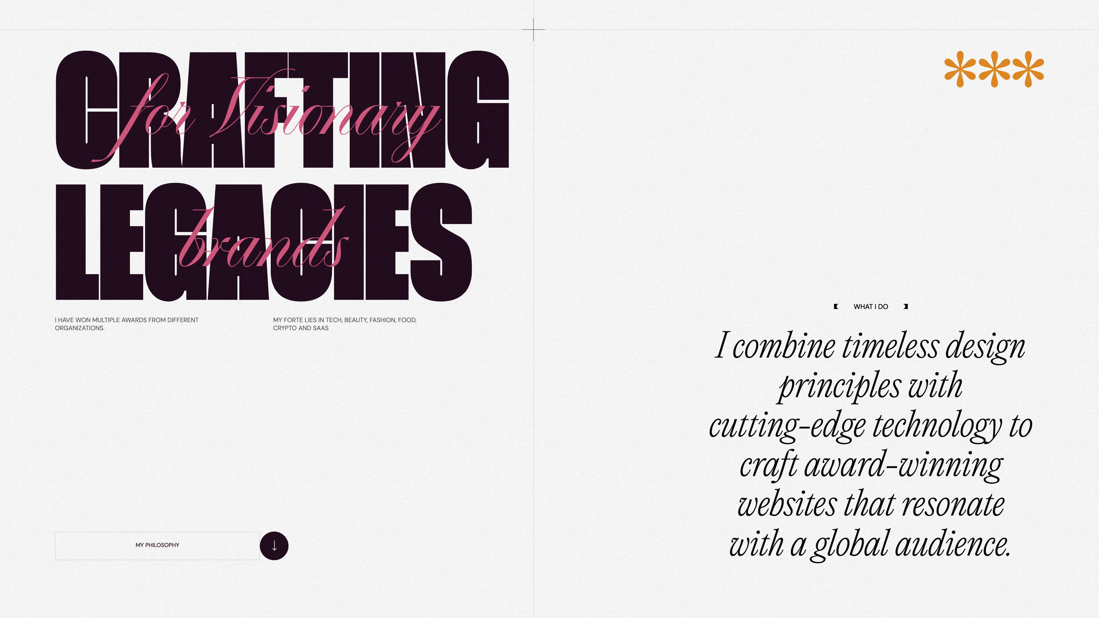 Full page screenshot of the Abhishek Jha website. Abhishek Jha is a freelance award-winning designer and developer specializing in …