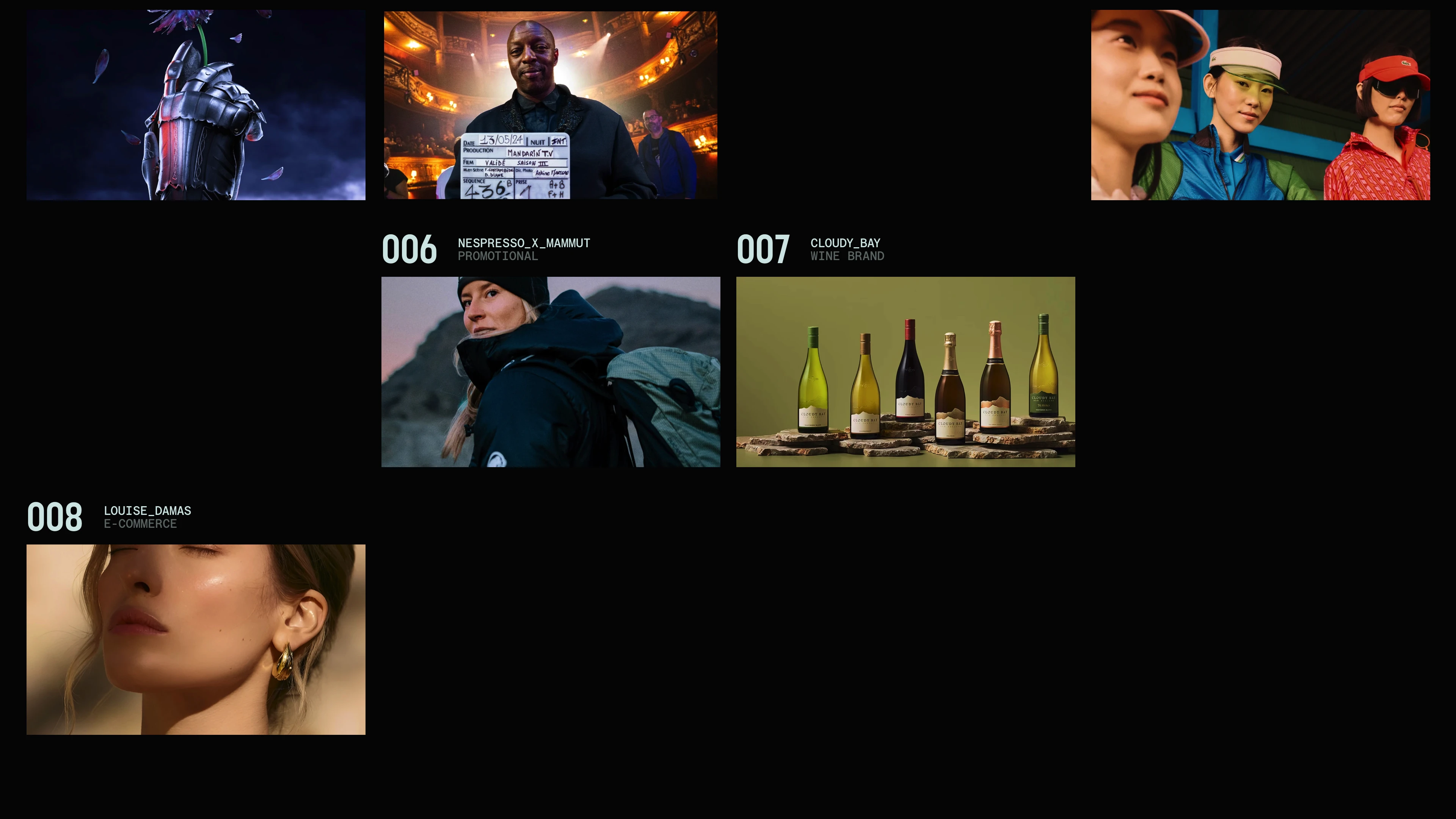 Full page screenshot of the Amine Zegmou website. Amine Zegmou is a web developer focused in animation and interaction. …