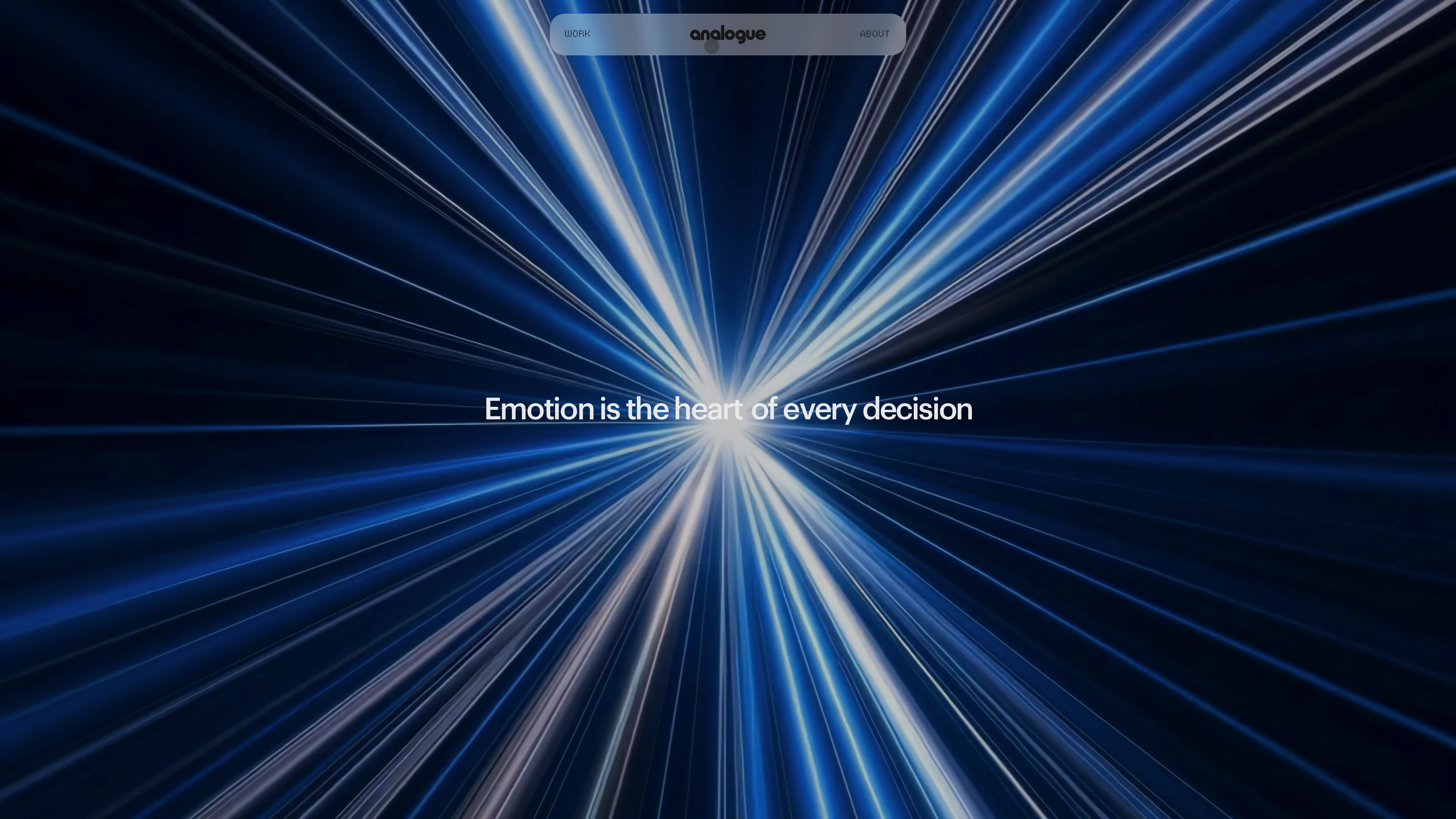 Full page screenshot of the Analogue Agency website. A premier destination for award-winning branding and digital design solutions. …