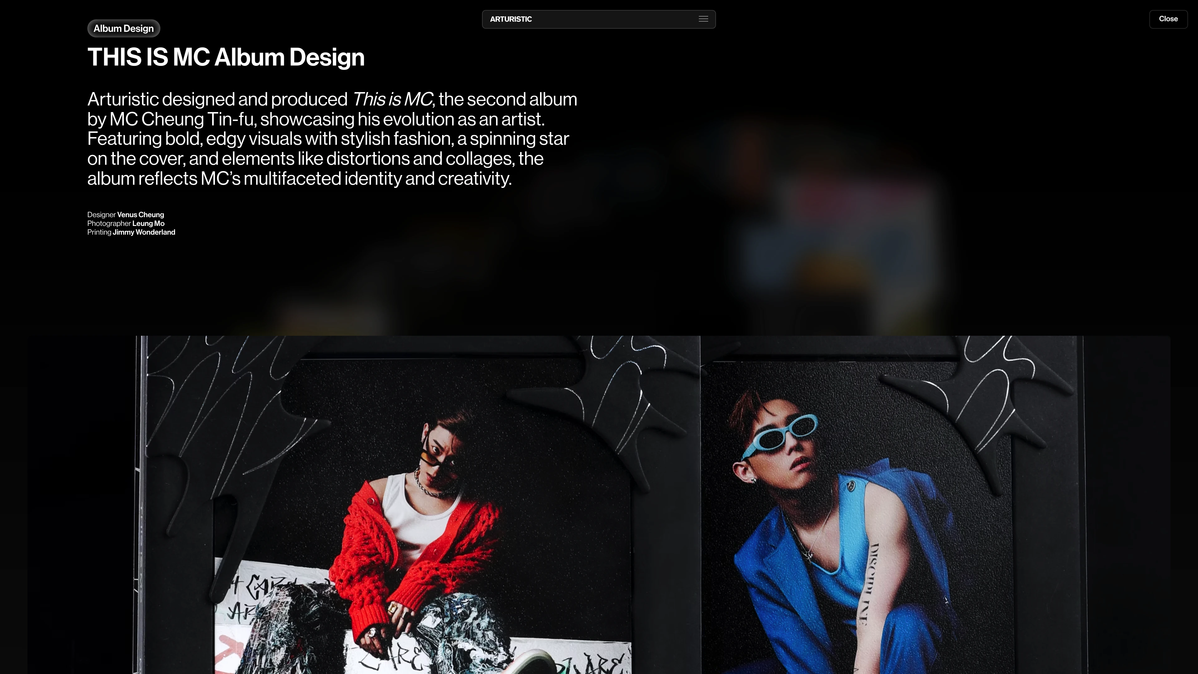 Full page screenshot of the ARTURISTIC website. Arturistic stands for Art, Culture and Futuristic. With a mission to Discover …