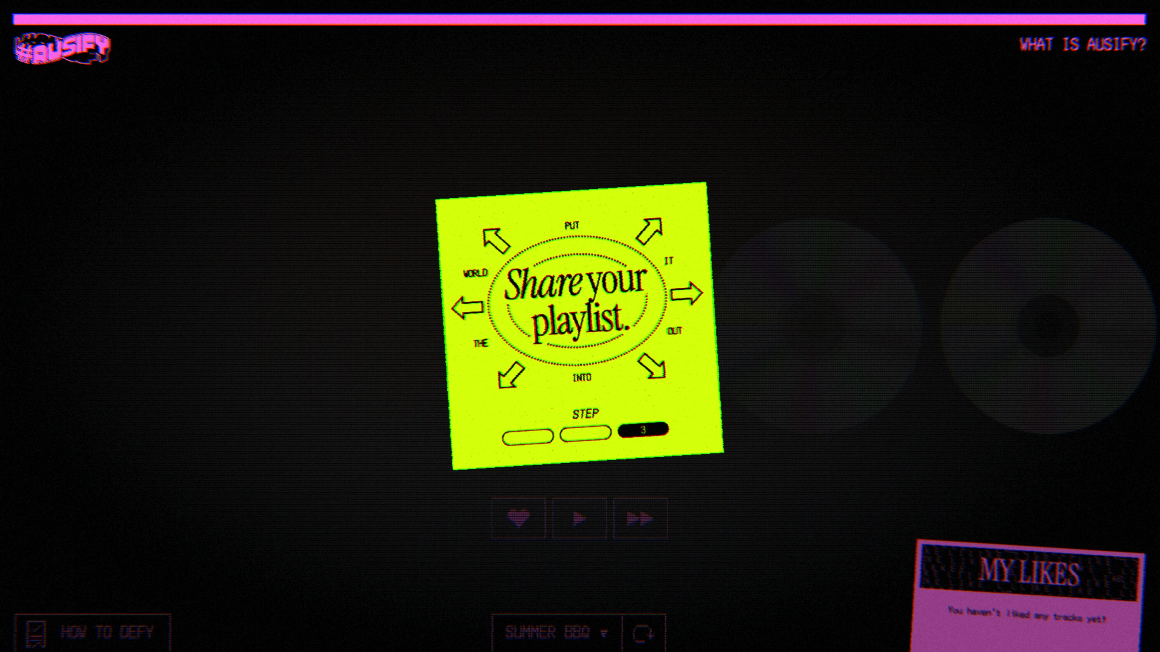 Full page screenshot of the Ausify website. Your destination for searching and discovering Australian music. Find new Aussie …