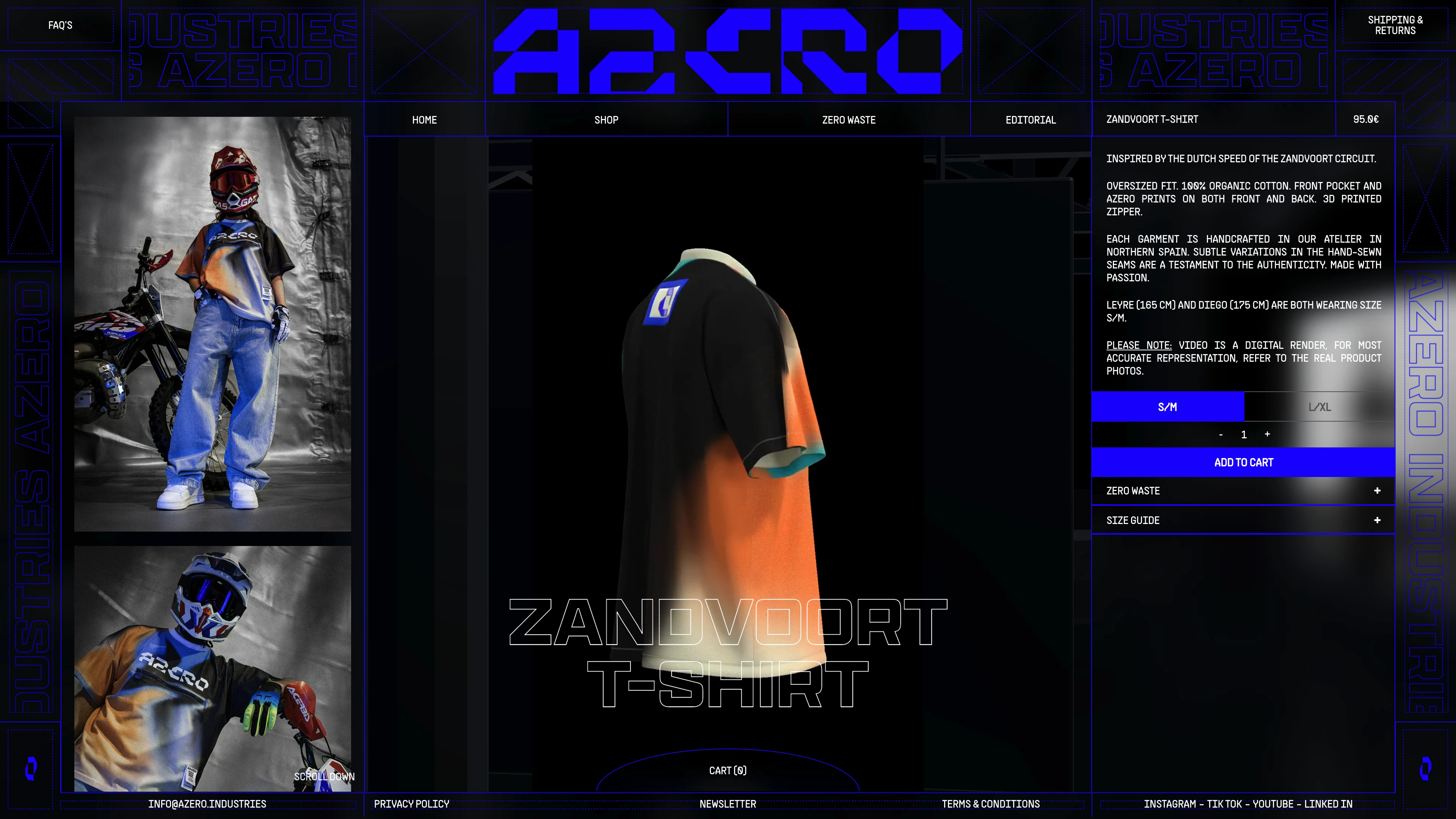 Full page screenshot of the AZERO website. Designed with precision. Crafted with purpose.
