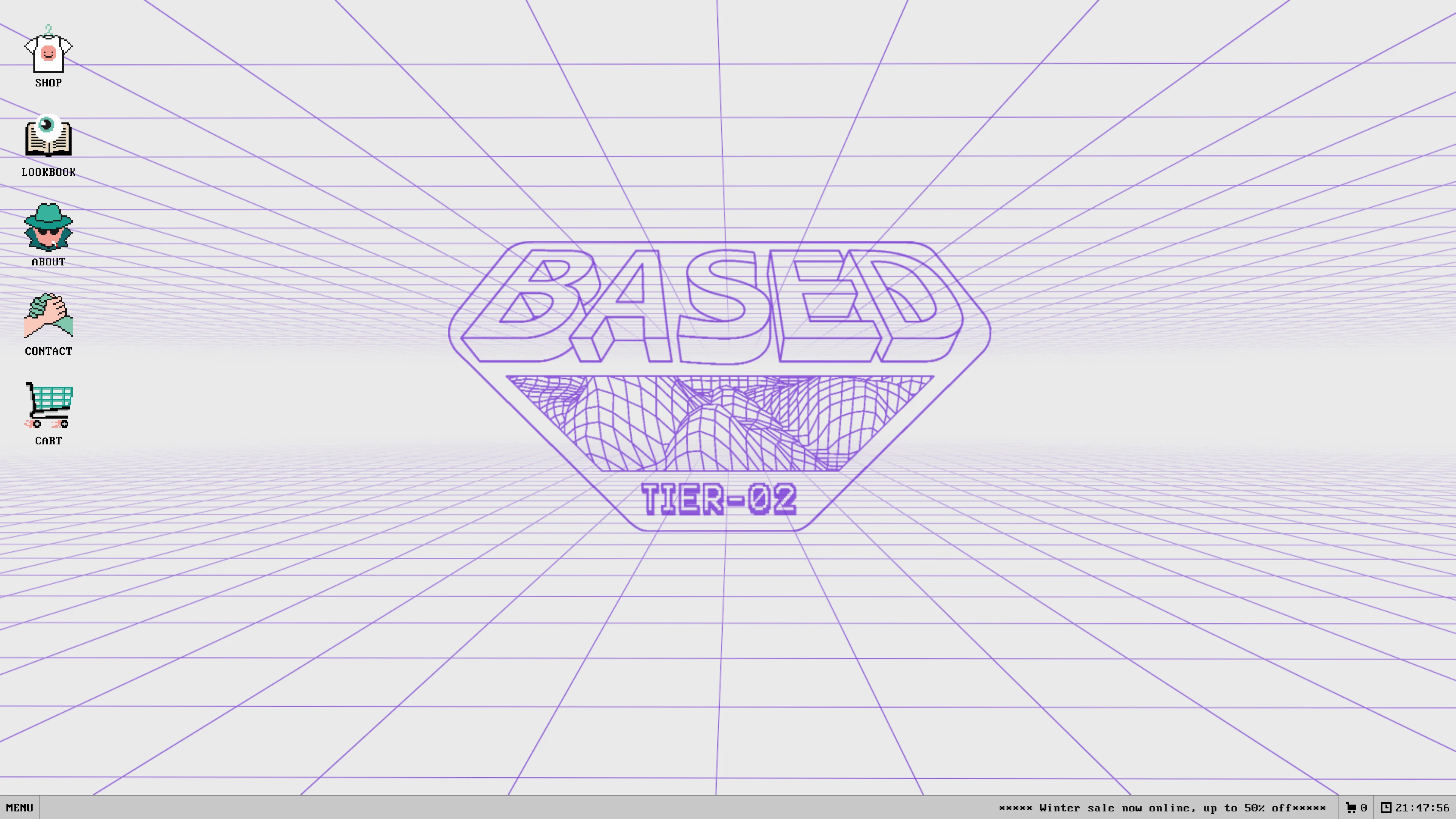 Full page screenshot of the Based website. Based make high level, wearable offline gaming equipment and apparel. Their …