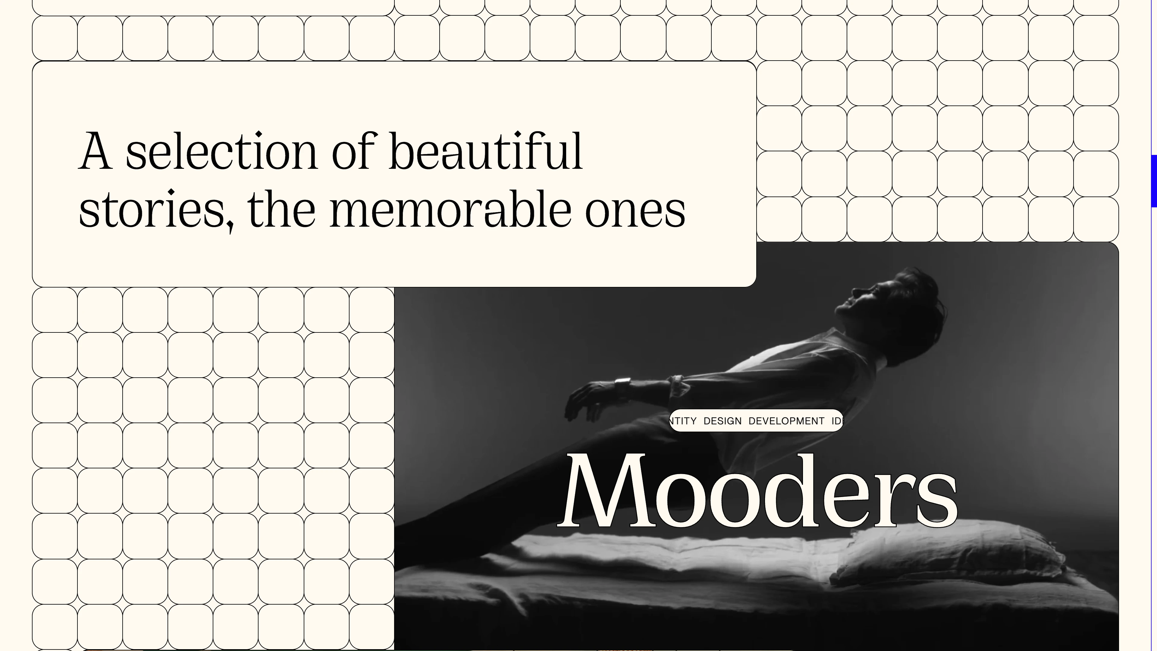 Full page screenshot of the Beaucoup website. Studio dedicated to interactive and creative experiences. As a multidisciplinary …