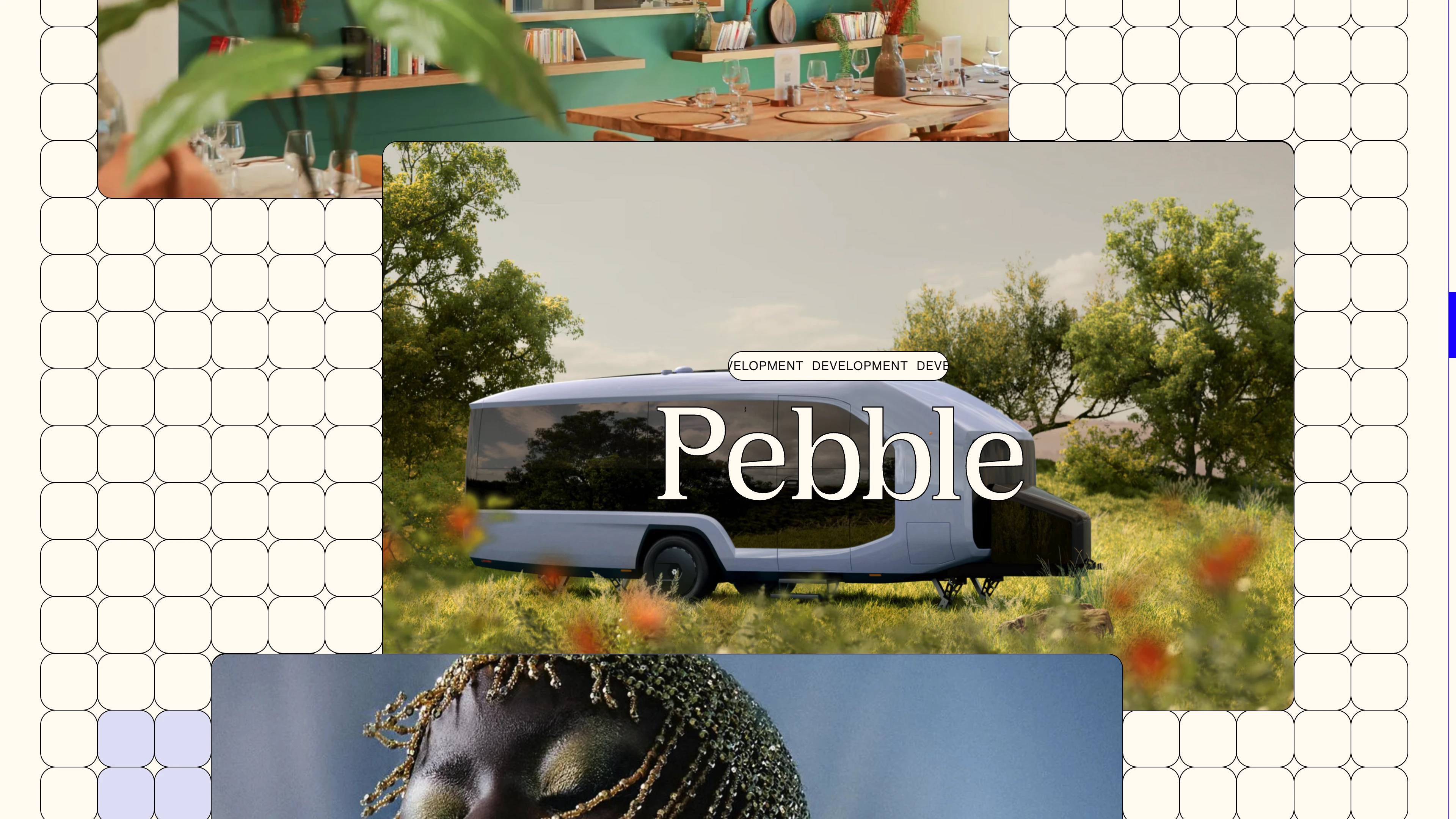 Full page screenshot of the Beaucoup website. Studio dedicated to interactive and creative experiences. As a multidisciplinary …