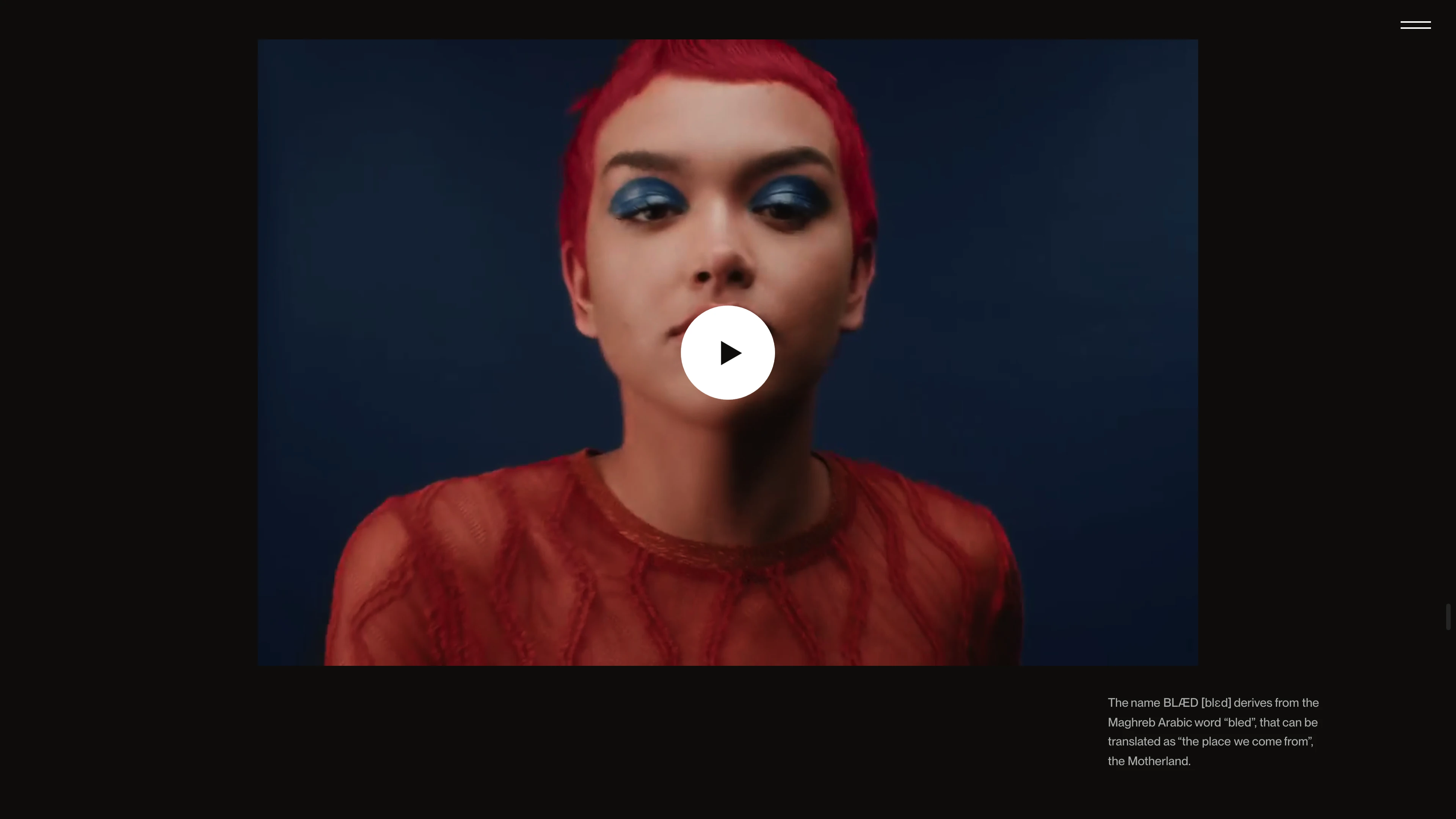 Full page screenshot of the BLÆD Agency website. We specialize in luxury event production and fashion coordination. Our 360° …