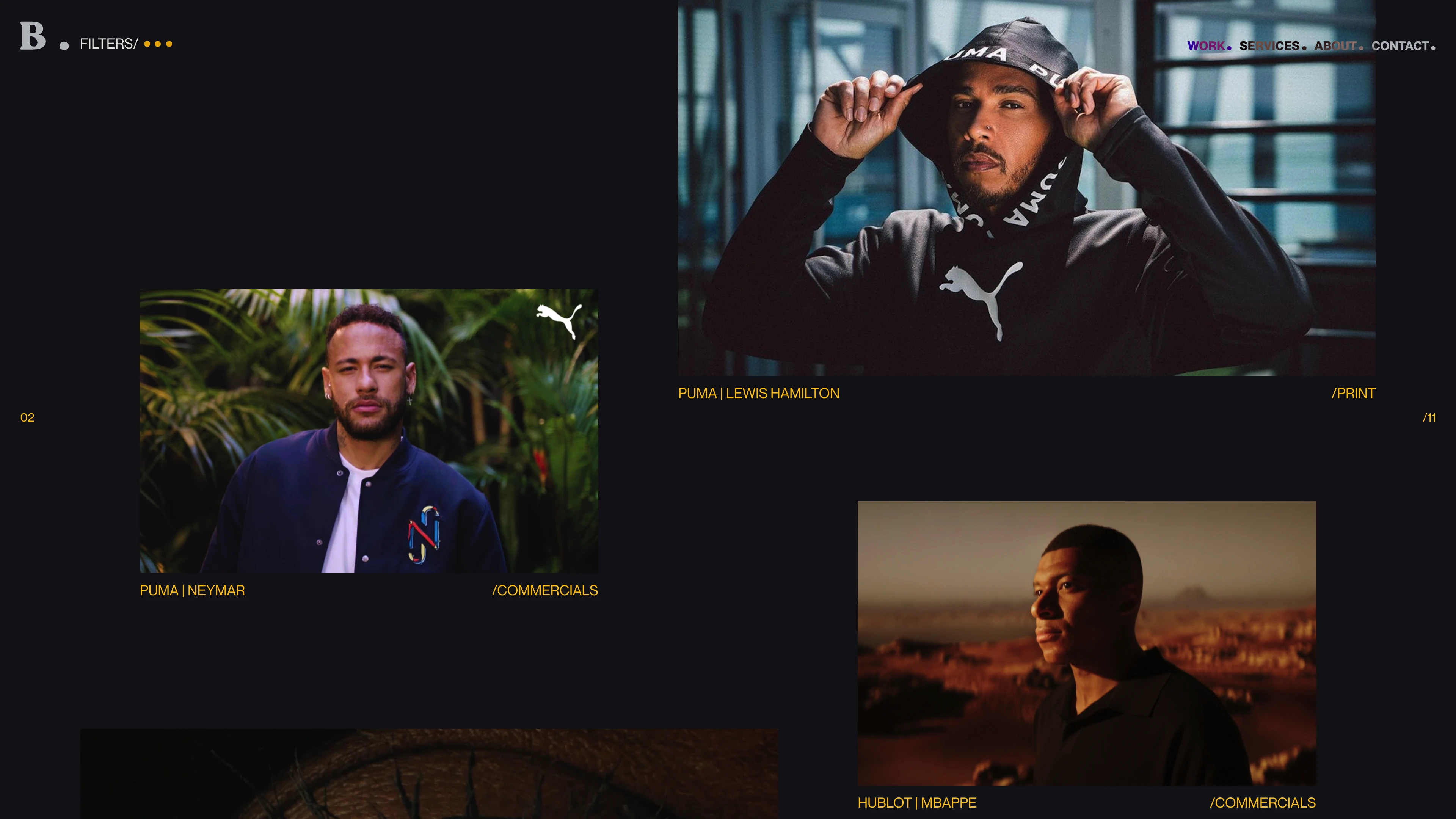 Full page screenshot of the BLOOM website. Nestled in the heart of Paris, we are a dedicated production services company, …