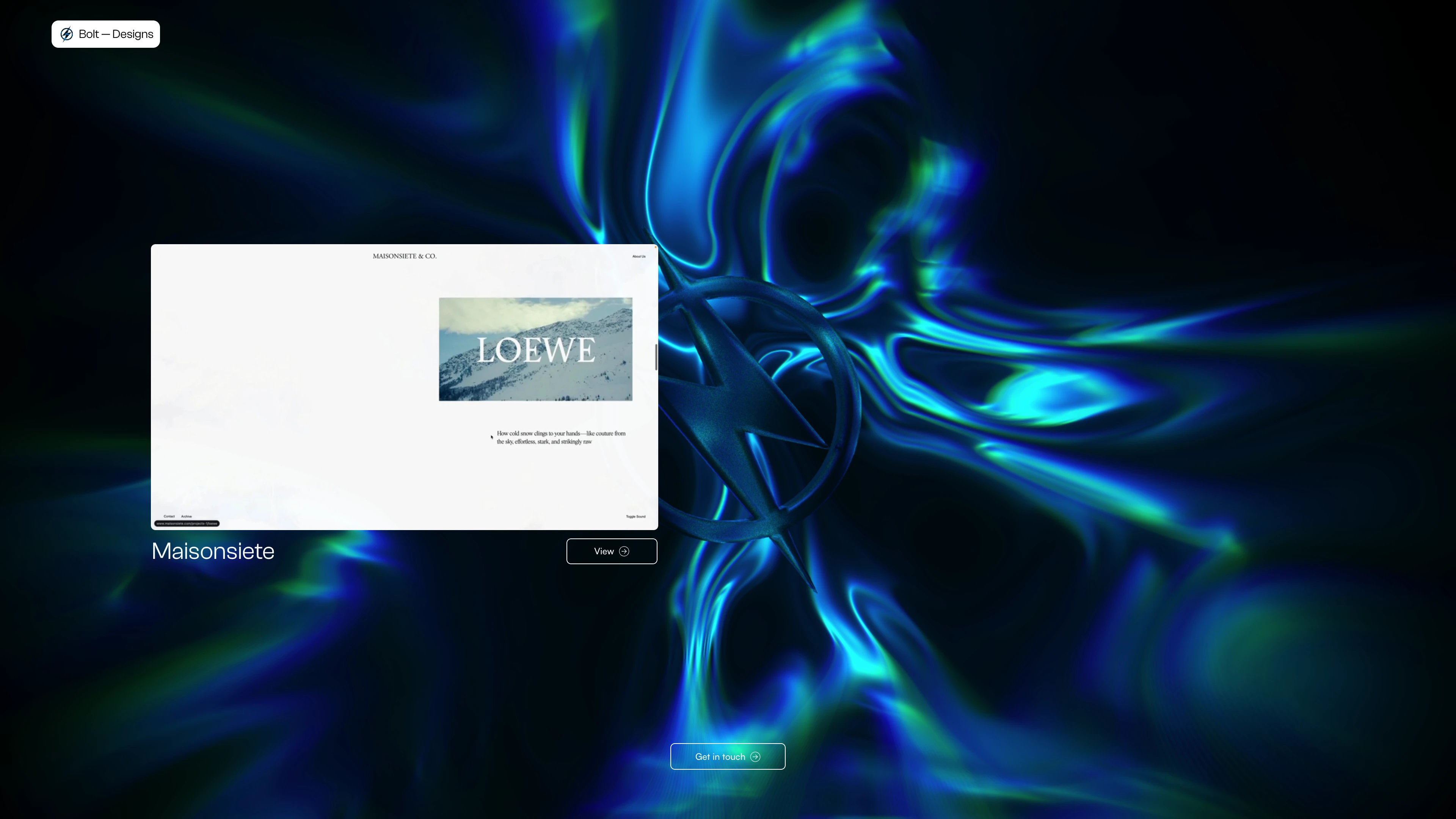 Full page screenshot of the Bolt-Designs website. Shockingly good websites. We don’t do slow. We don’t do boring. At Bolt Designs, …