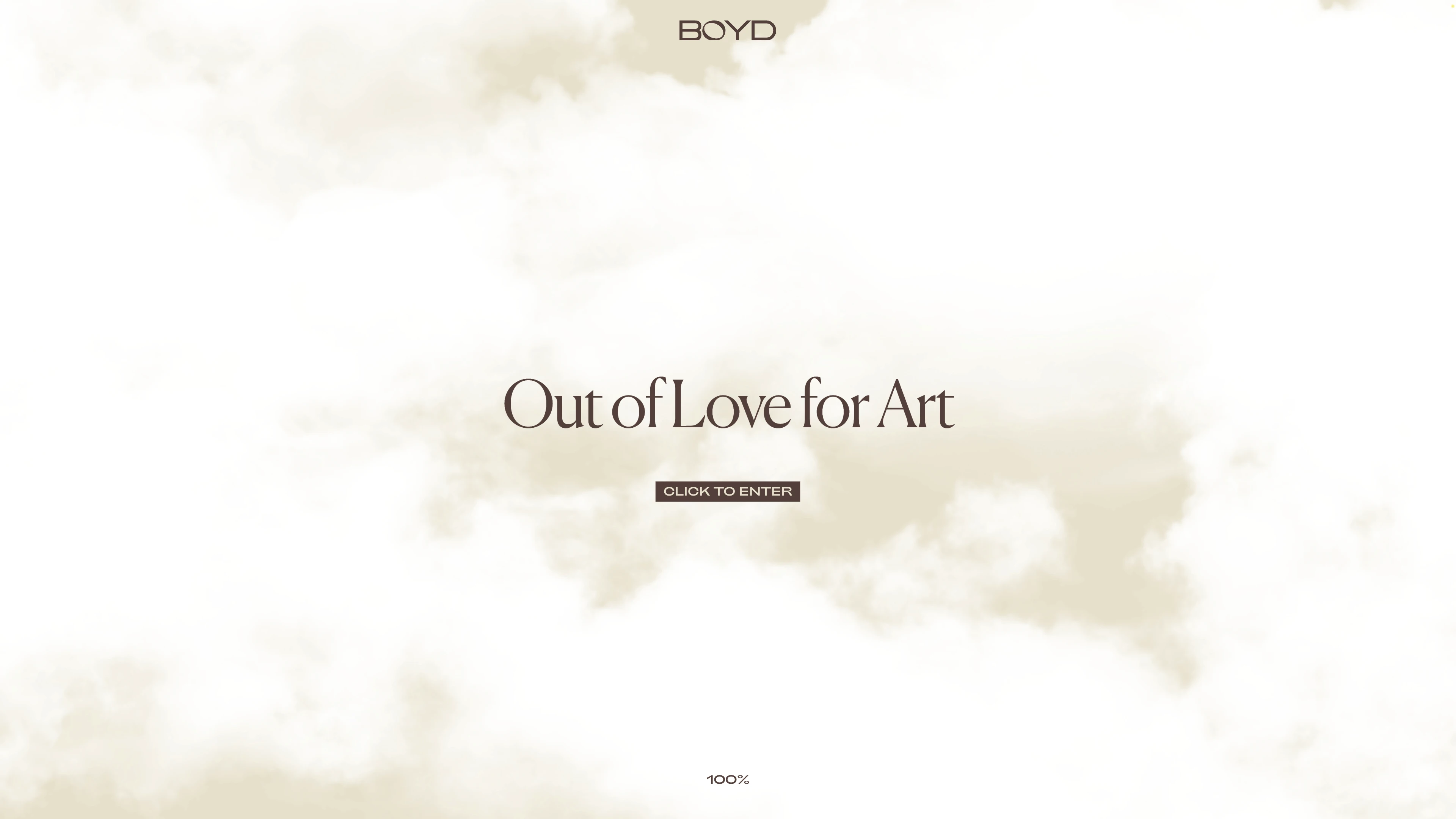 Full page screenshot of the BOYD website. BOYD is an online gallery featuring a unique selection of global artworks, based …