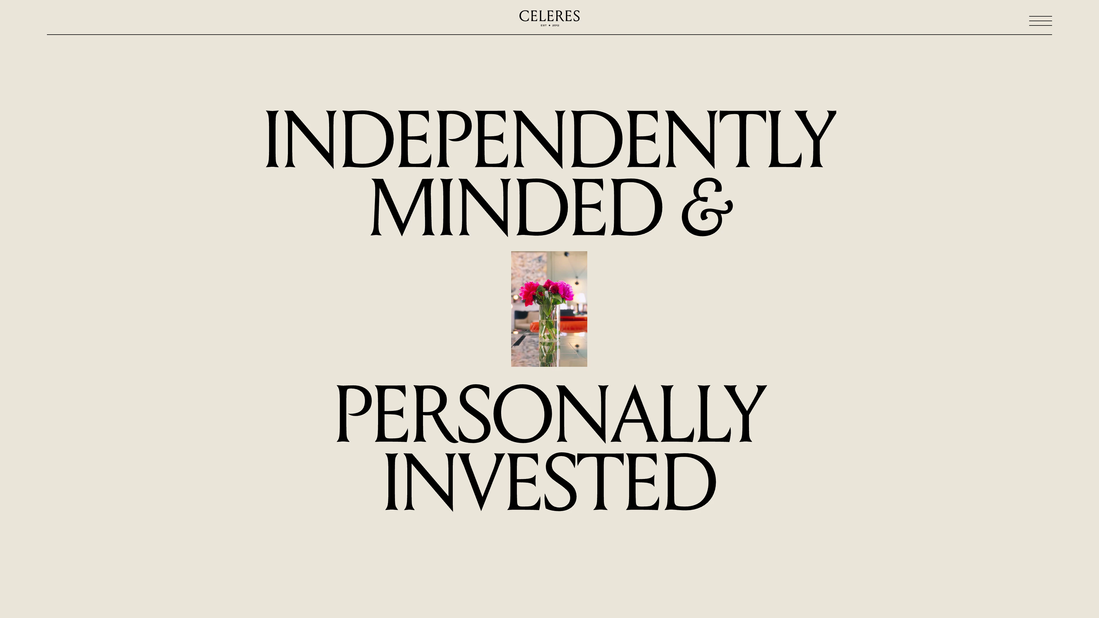 Full page screenshot of the Celeres website. Since our first major investment in 2009, Celeres has done things differently. …