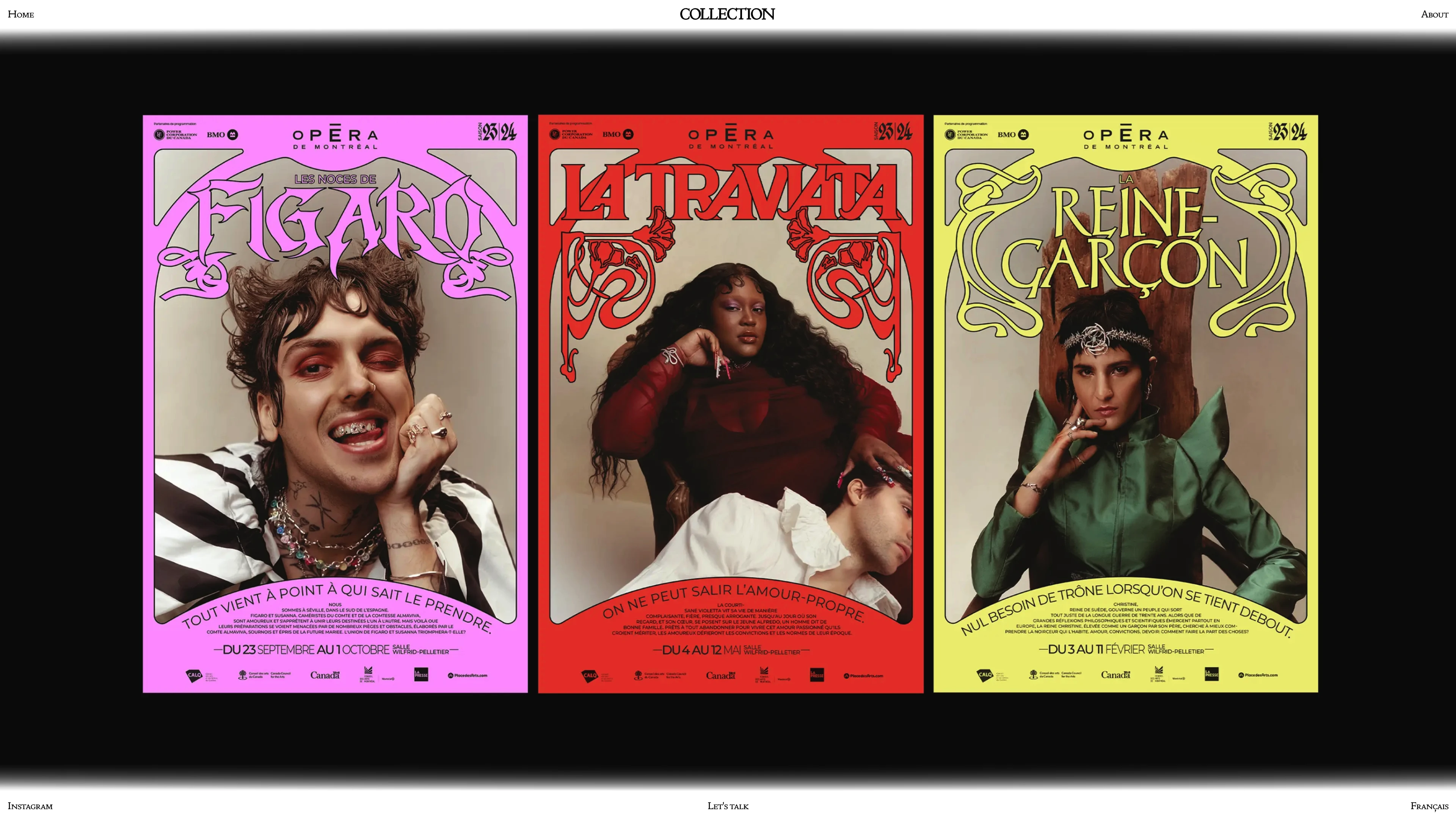 Full page screenshot of the Collection website. We do advertising, branding, design and strategy. We work with brands we believe …