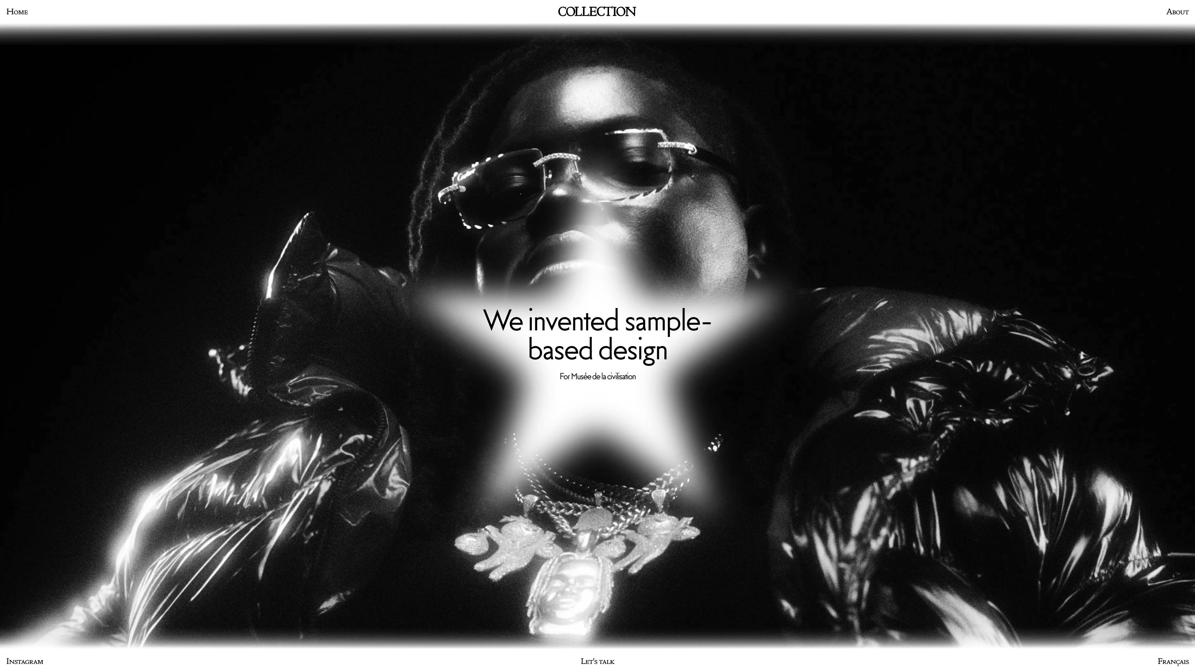 Full page screenshot of the Collection website. We do advertising, branding, design and strategy. We work with brands we believe …