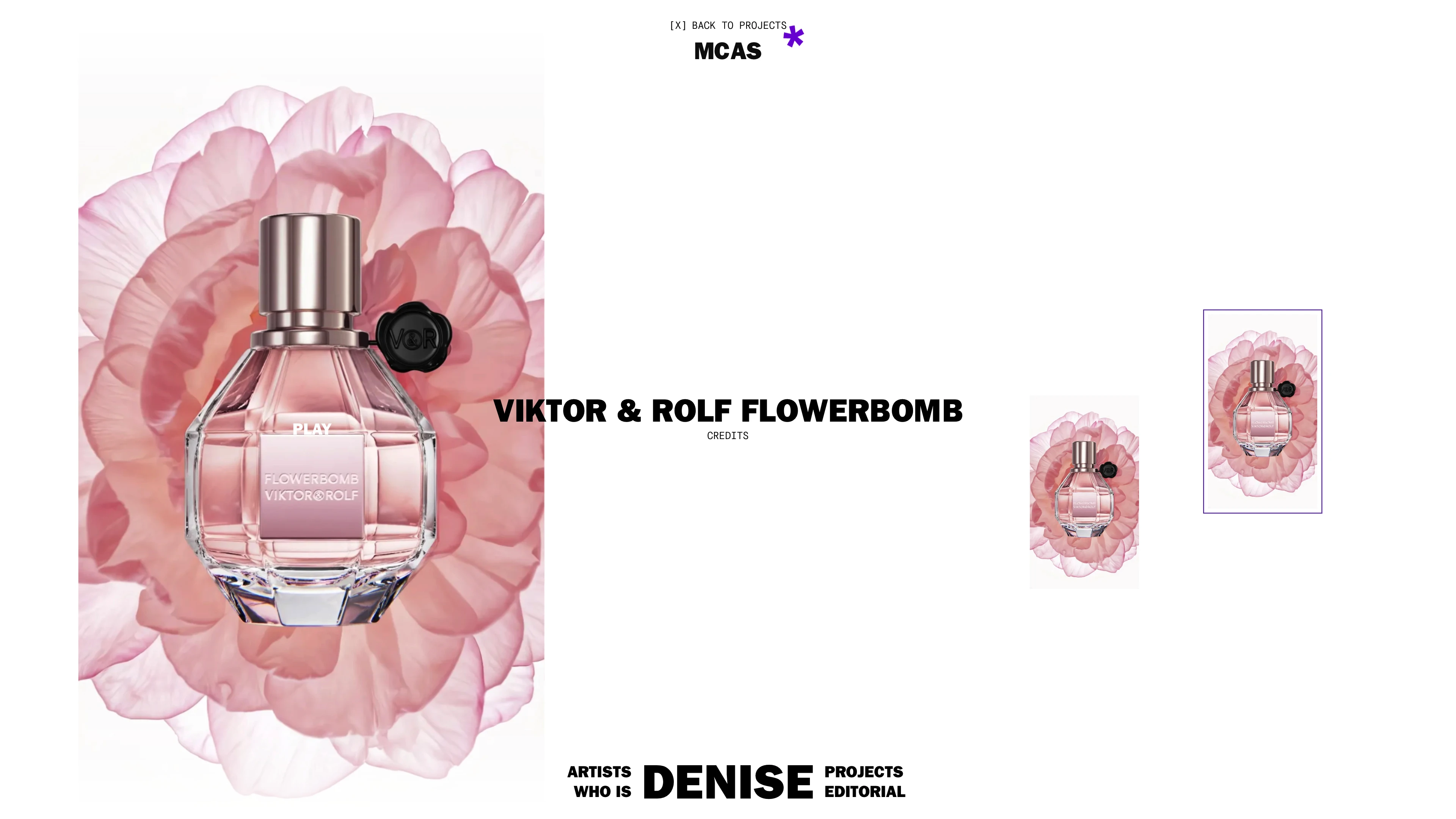 Full page screenshot of the Denise Agency website. Denise Agency is a Paris based agency representing innovative photographers, …