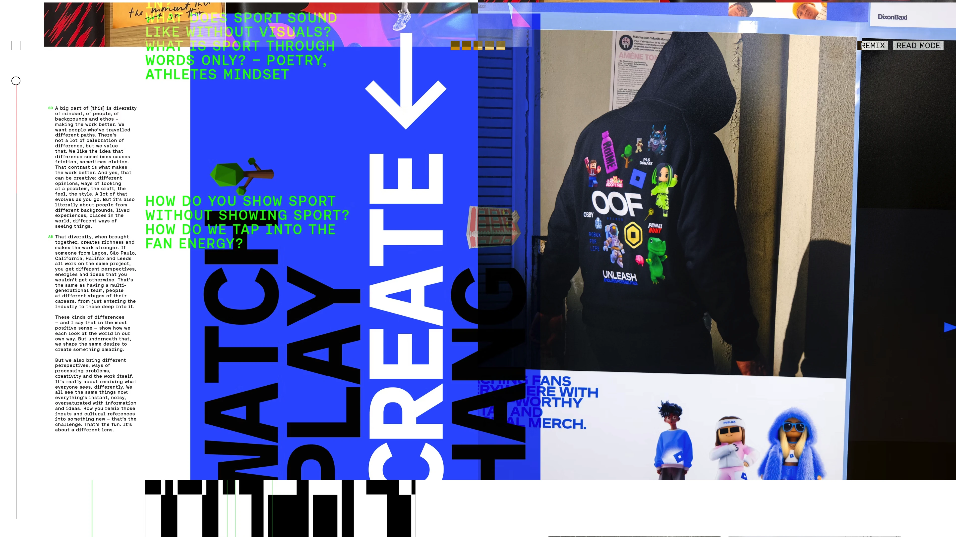 Full page screenshot of the DixonBaxi website. Brave brands change the world. We help create them.