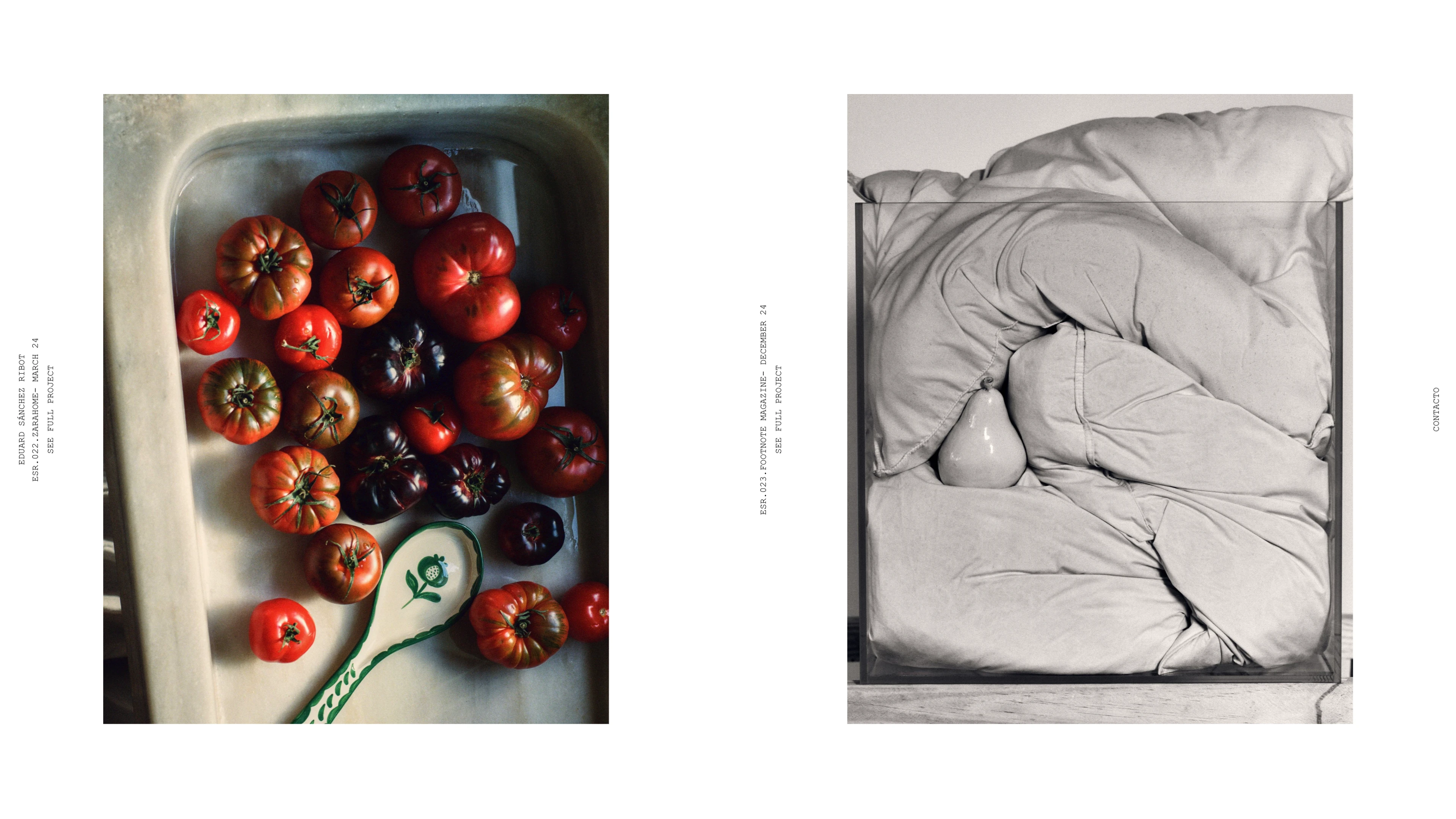 Full page screenshot of the Eduard Sánchez Ribot website. Photographer represented by Jones Mgmt.