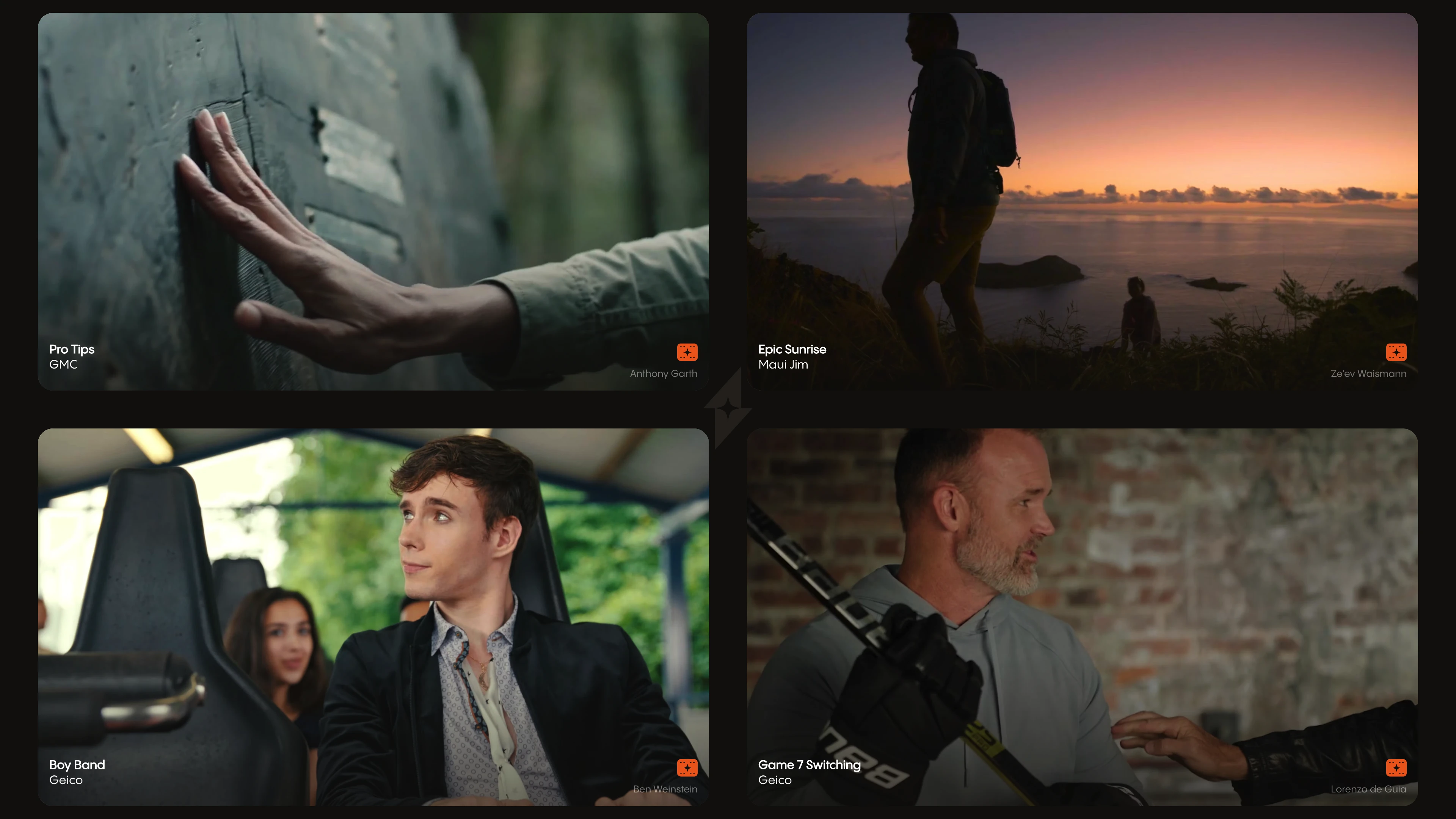 Full page screenshot of the Electra Filmworks website. Electra Filmworks is a Los Angeles based production studio.