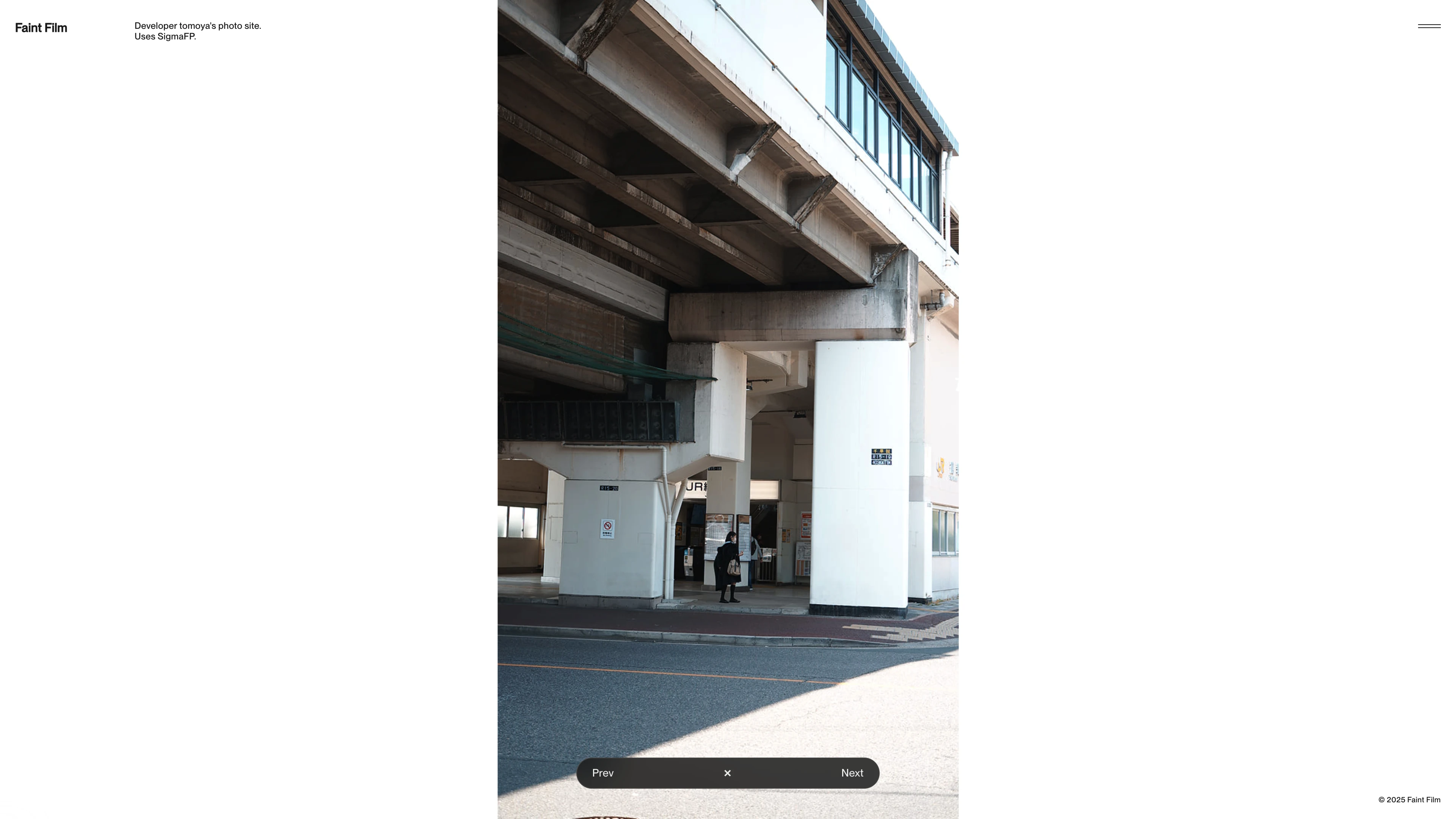 Full page screenshot of the Faint Film website. I'm an engineer by profession, but photography is something I enjoy in my free …