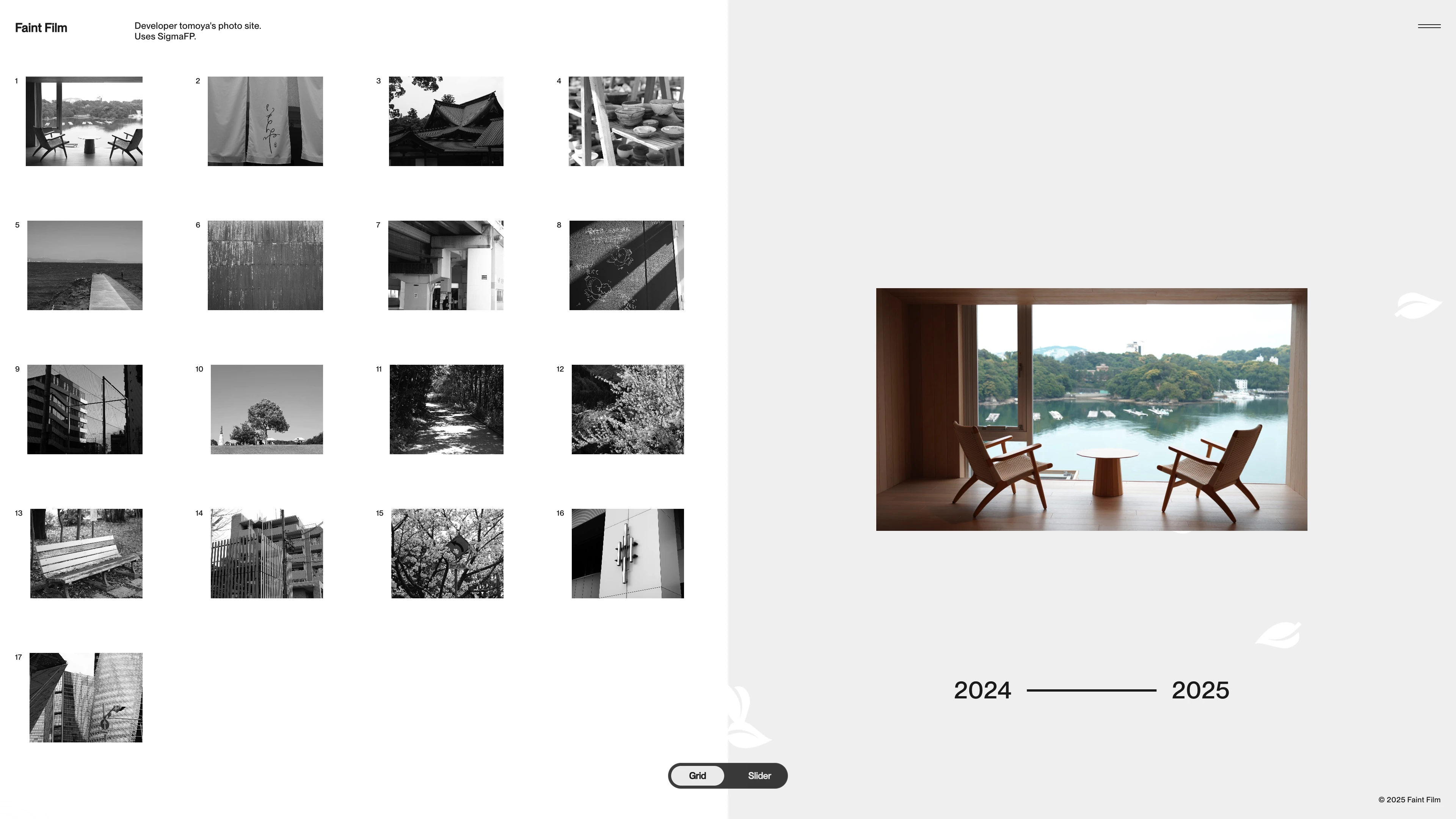 Full page screenshot of the Faint Film website. I'm an engineer by profession, but photography is something I enjoy in my free …