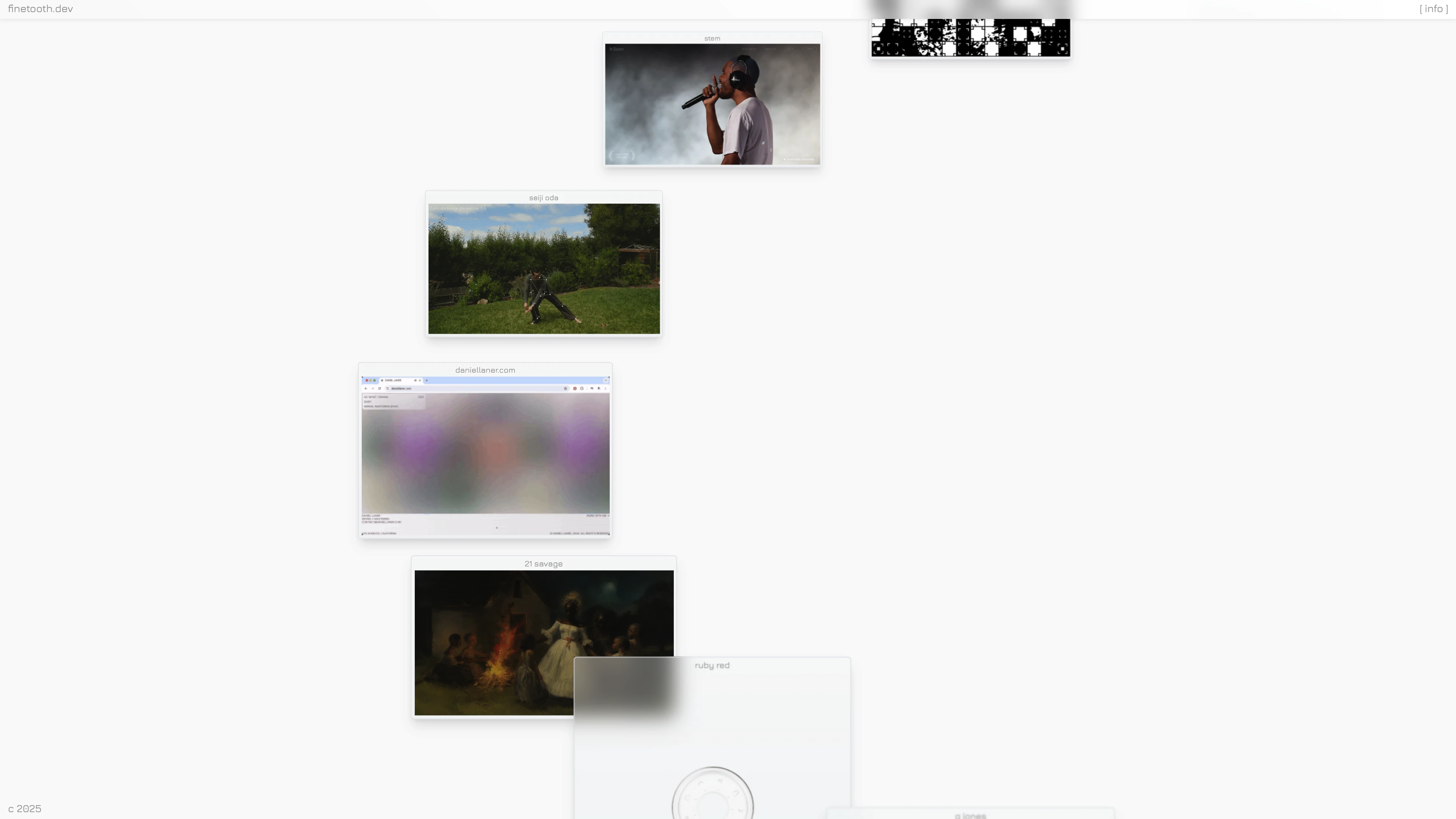 Full page screenshot of the Finetooth website. Fullstack web design and development.