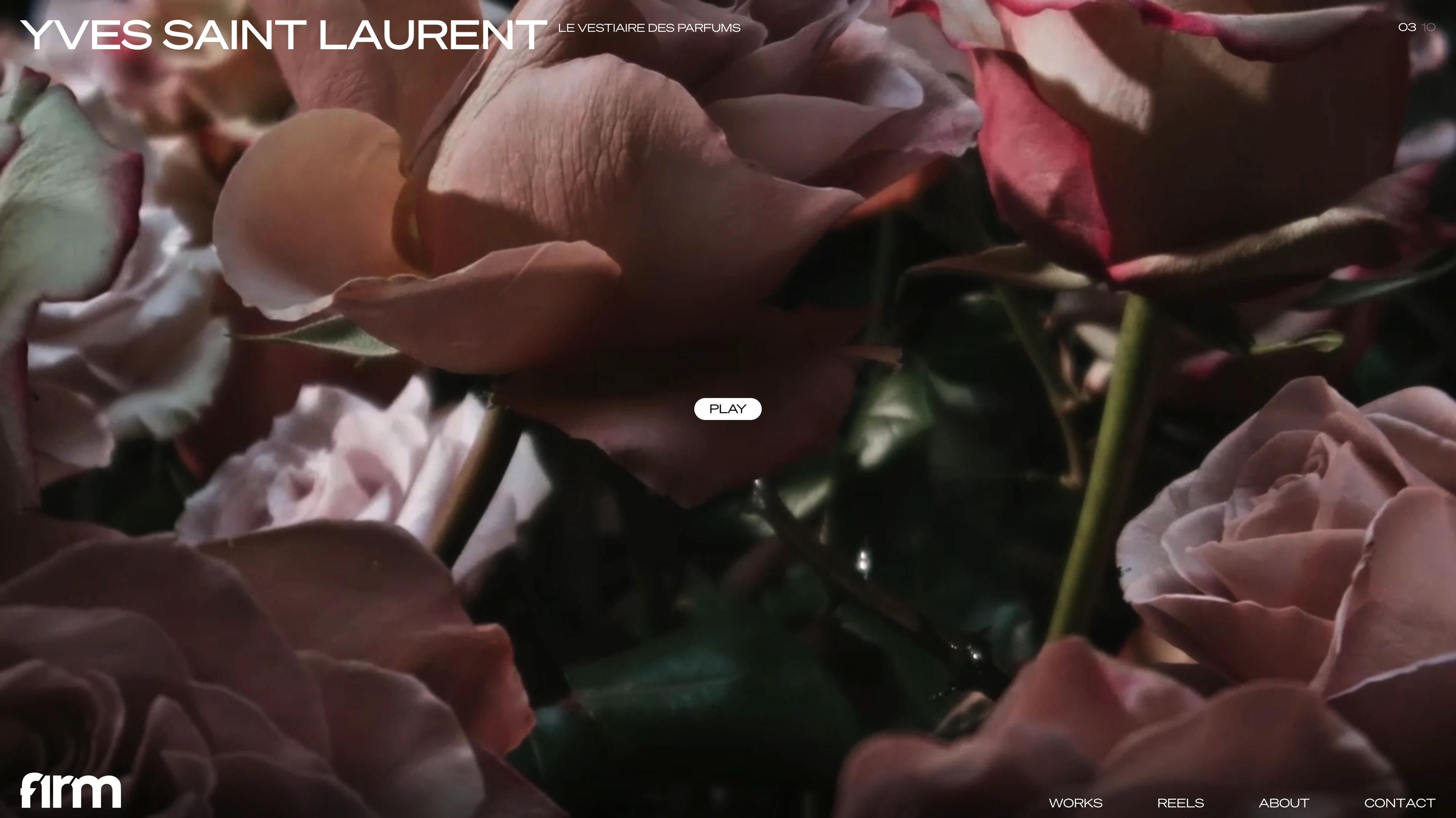 Full page screenshot of the Firm Studio website. Visual studio dedicated to film post-production. Located in the center of Paris, …