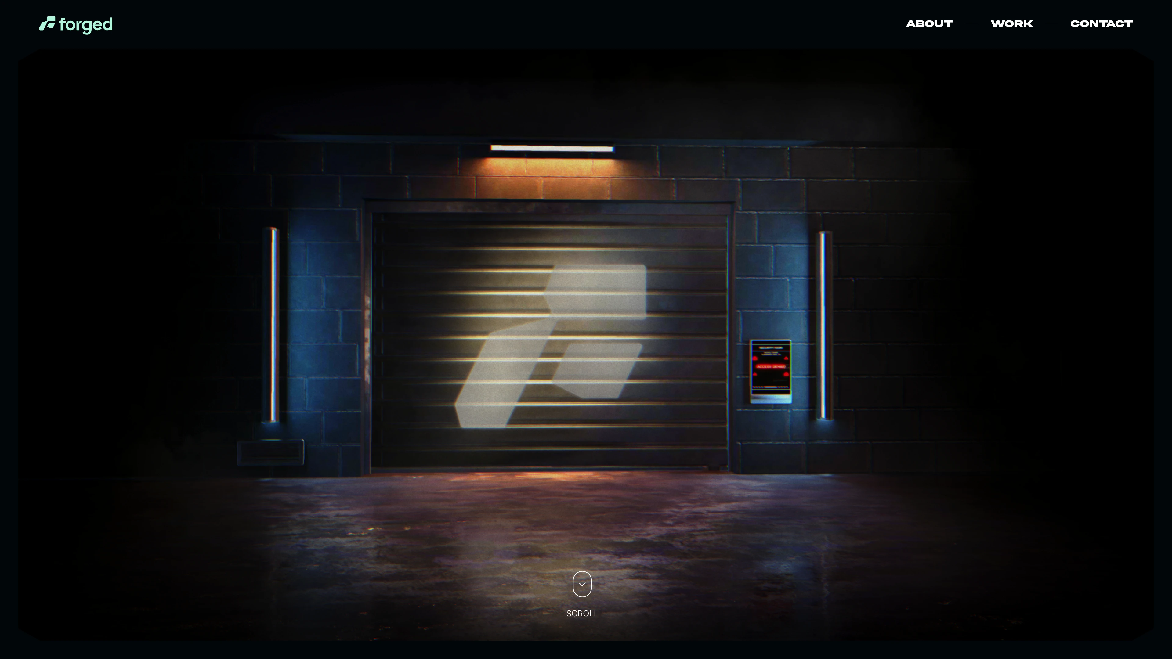 Full page screenshot of the Forged website. A creative studio. Discover how Forged builds next-generation digital …
