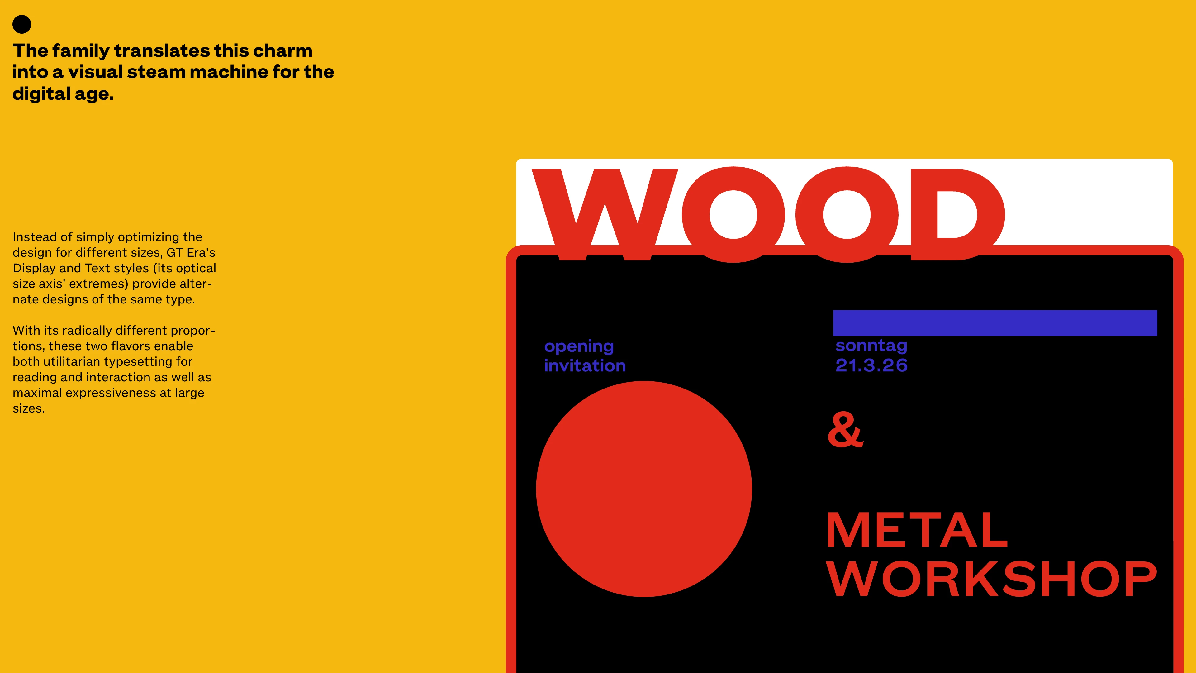 Full page screenshot of the GT Era website. GT Era reimagines the warmth and idiosyncrasies of early grotesk typefaces for …