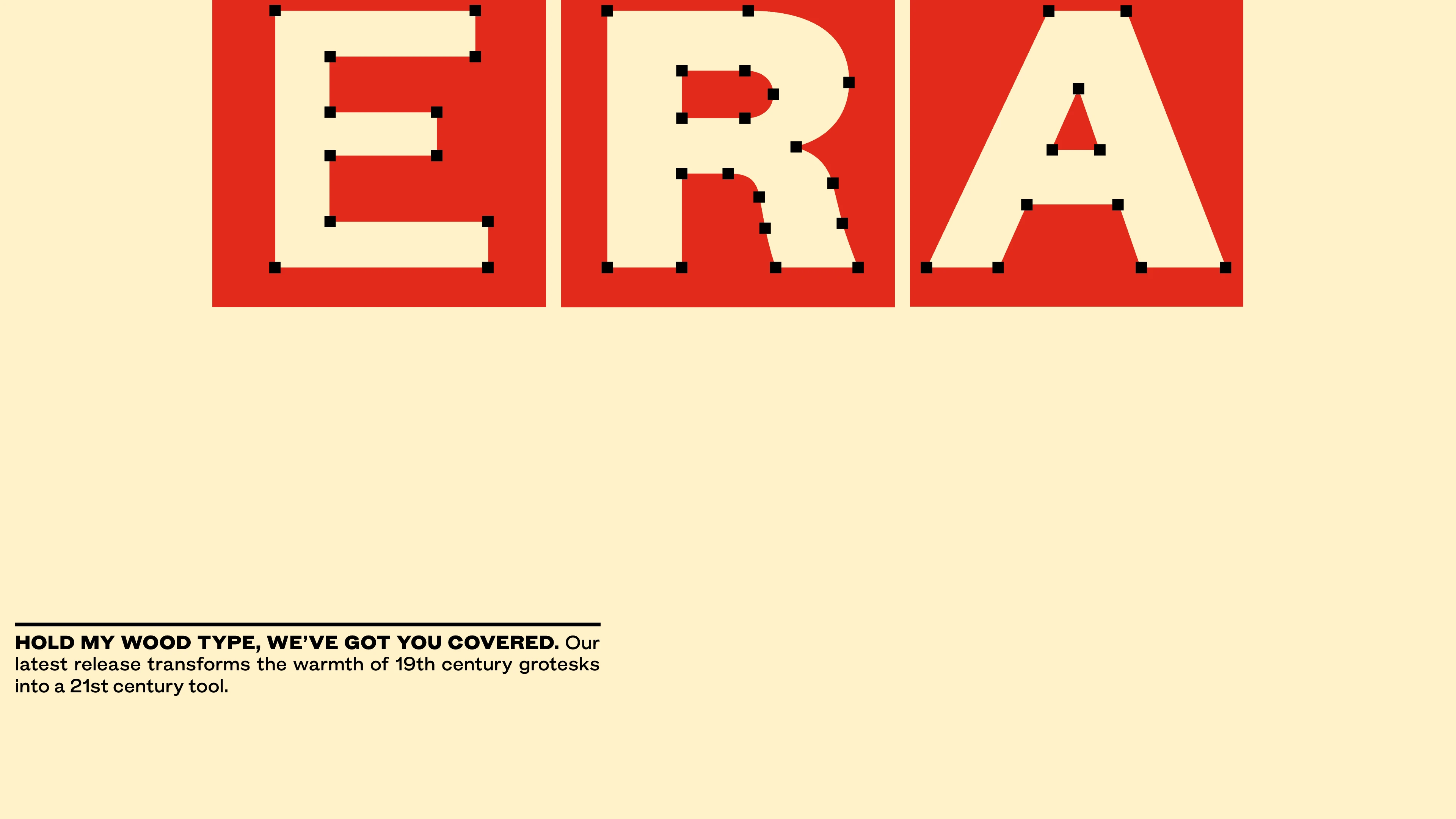 Full page screenshot of the GT Era website. GT Era reimagines the warmth and idiosyncrasies of early grotesk typefaces for …
