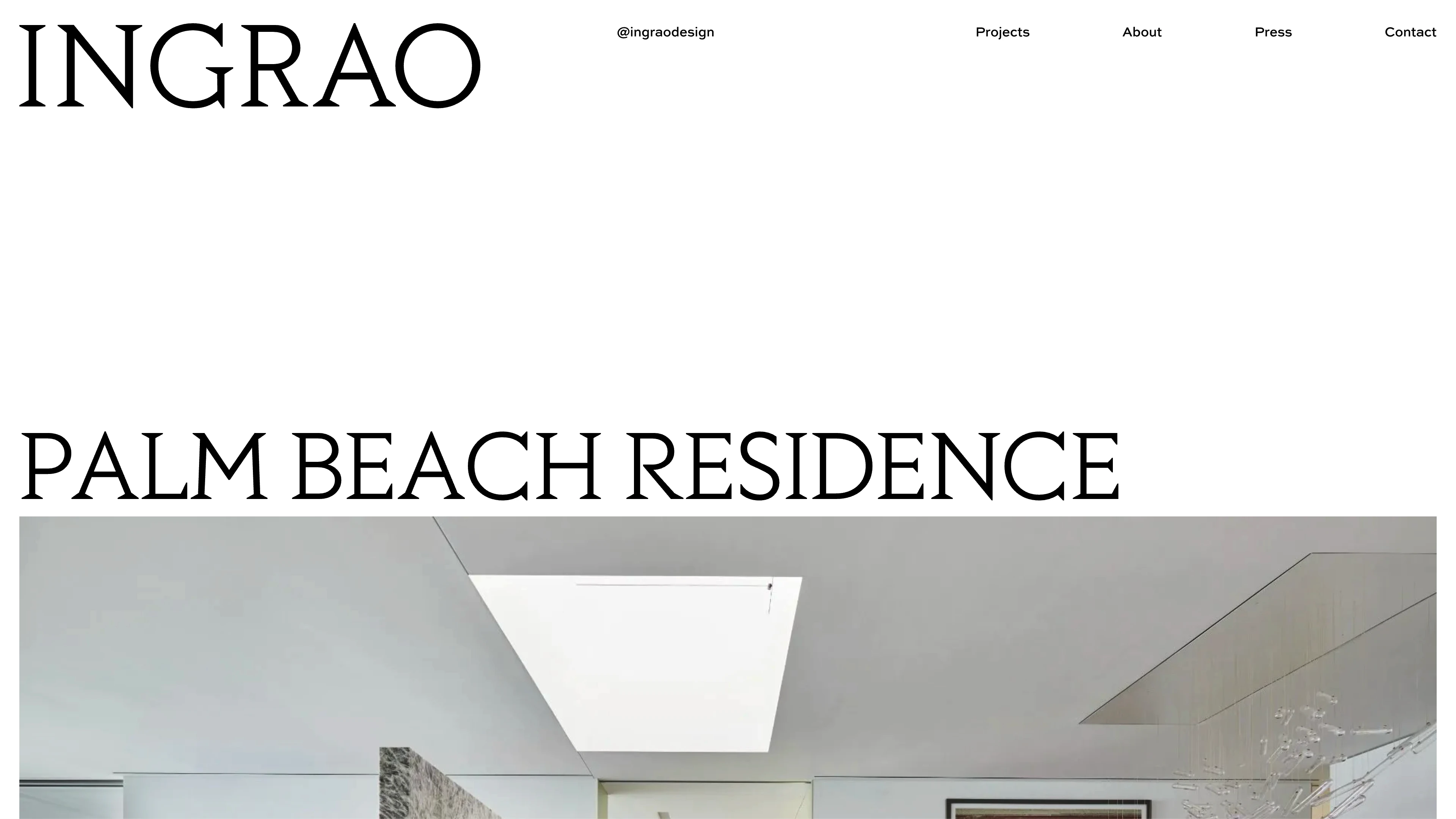 Full page screenshot of the Ingrao website. Ingrao is an international architecture and design firm whose 40+ year legacy of …