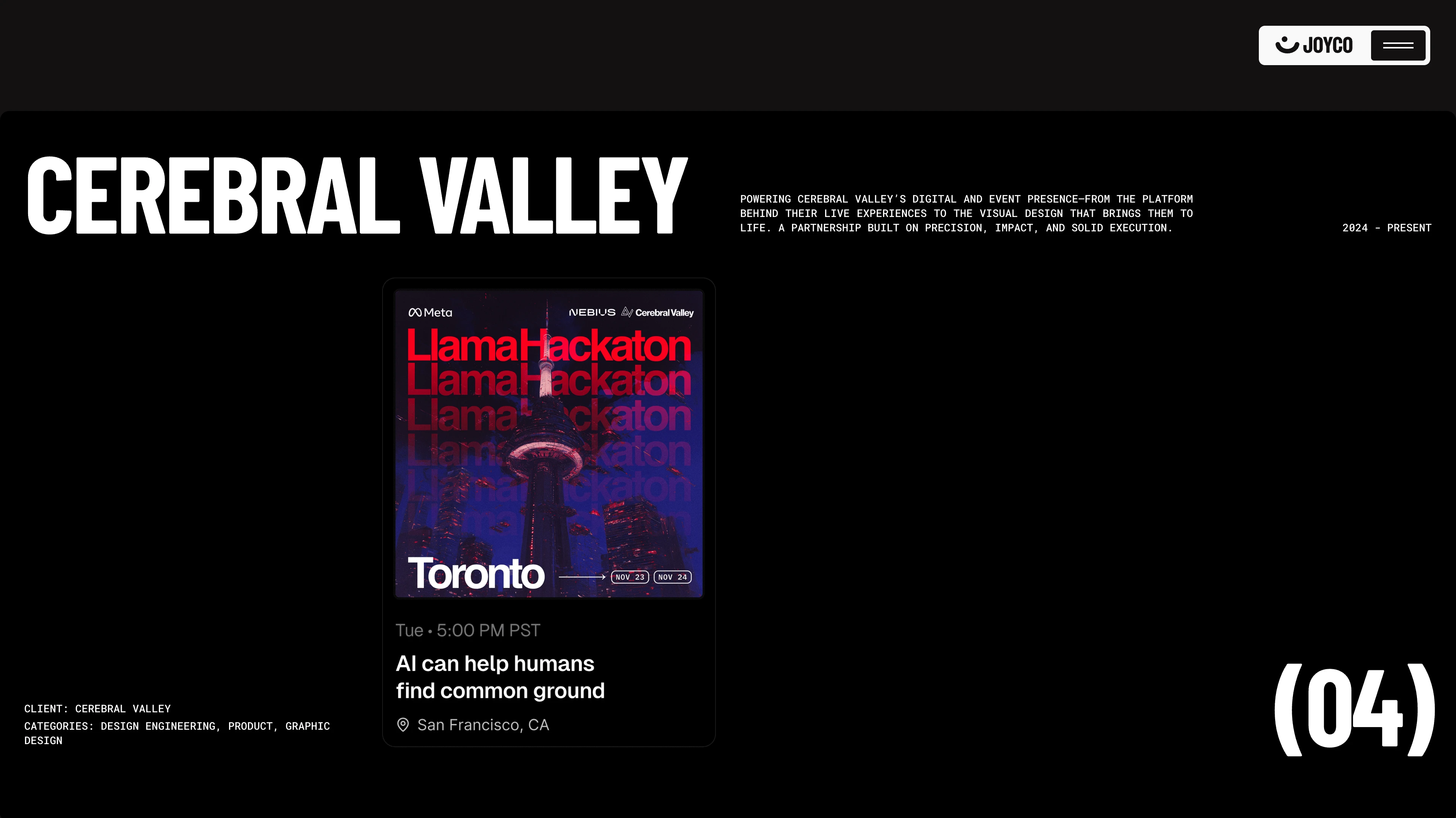 Full page screenshot of the JOYCO website. The new generation of rebels.