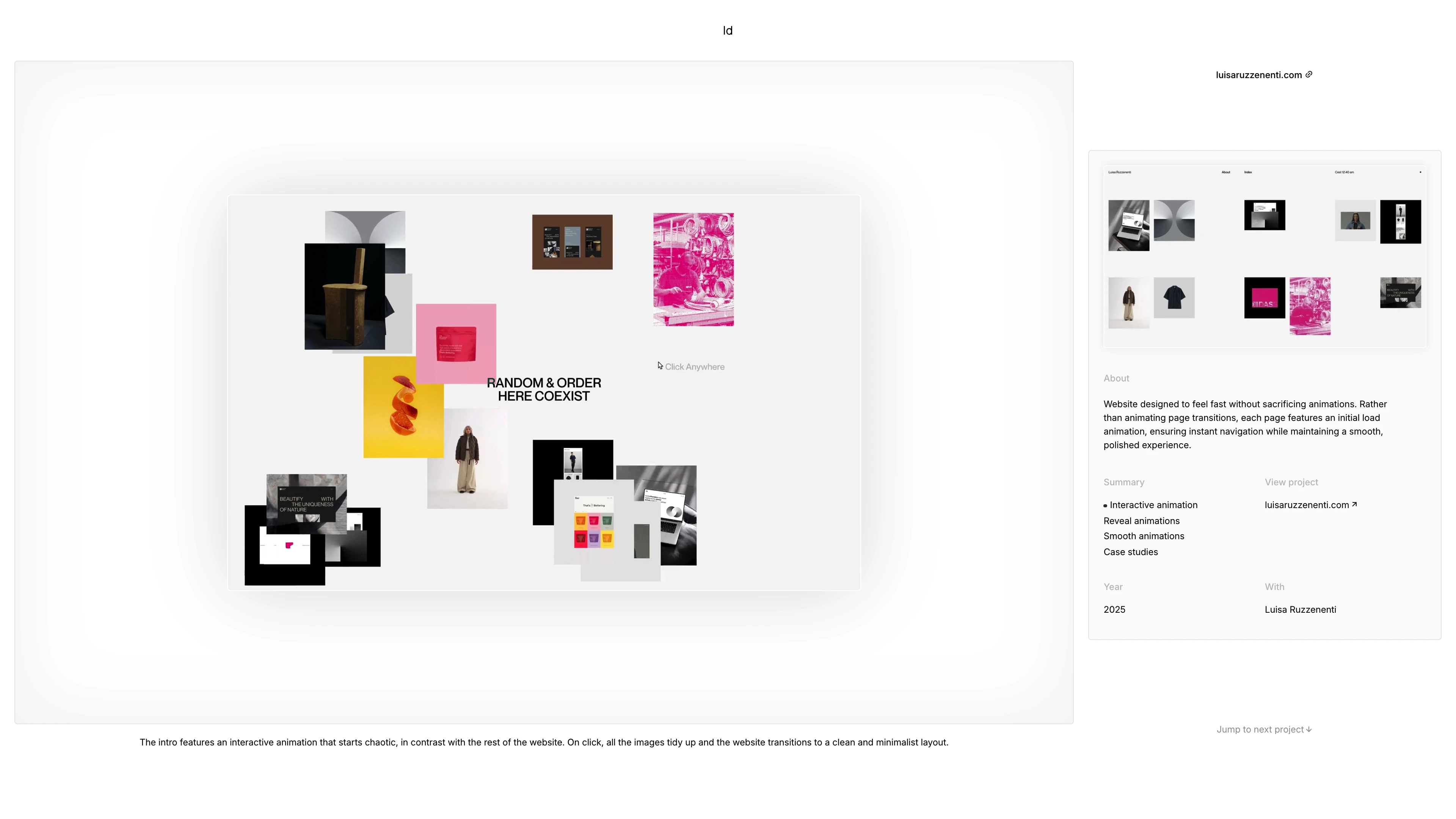 Full page screenshot of the Lorenzo Dossi website. Lorenzo Dossi is an independent design engineer and motion designer. He works …