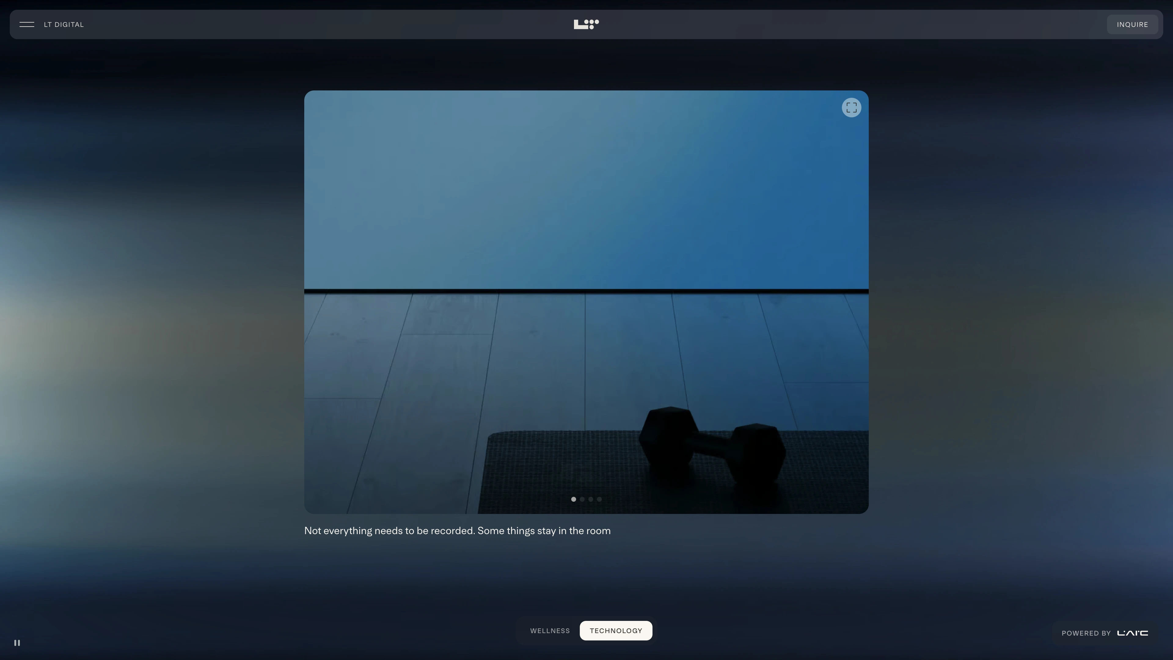 Full page screenshot of the LT Digital website. High performance fitness studio, NYC. Exclusive state-of-the-art gym with …