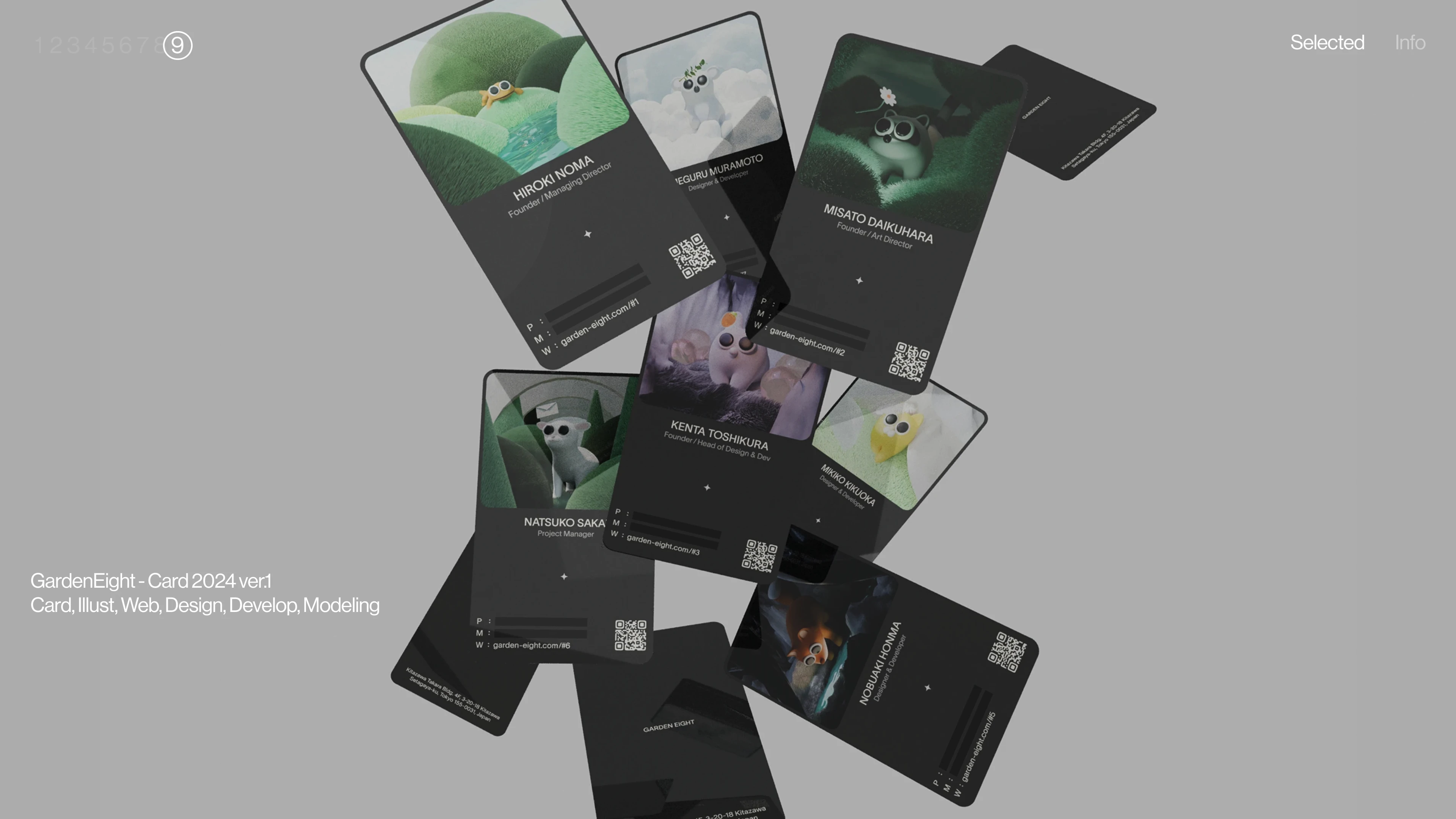 Full page screenshot of the Muramoto Meguru website. He works across web and digital design, focusing on both visual design and …