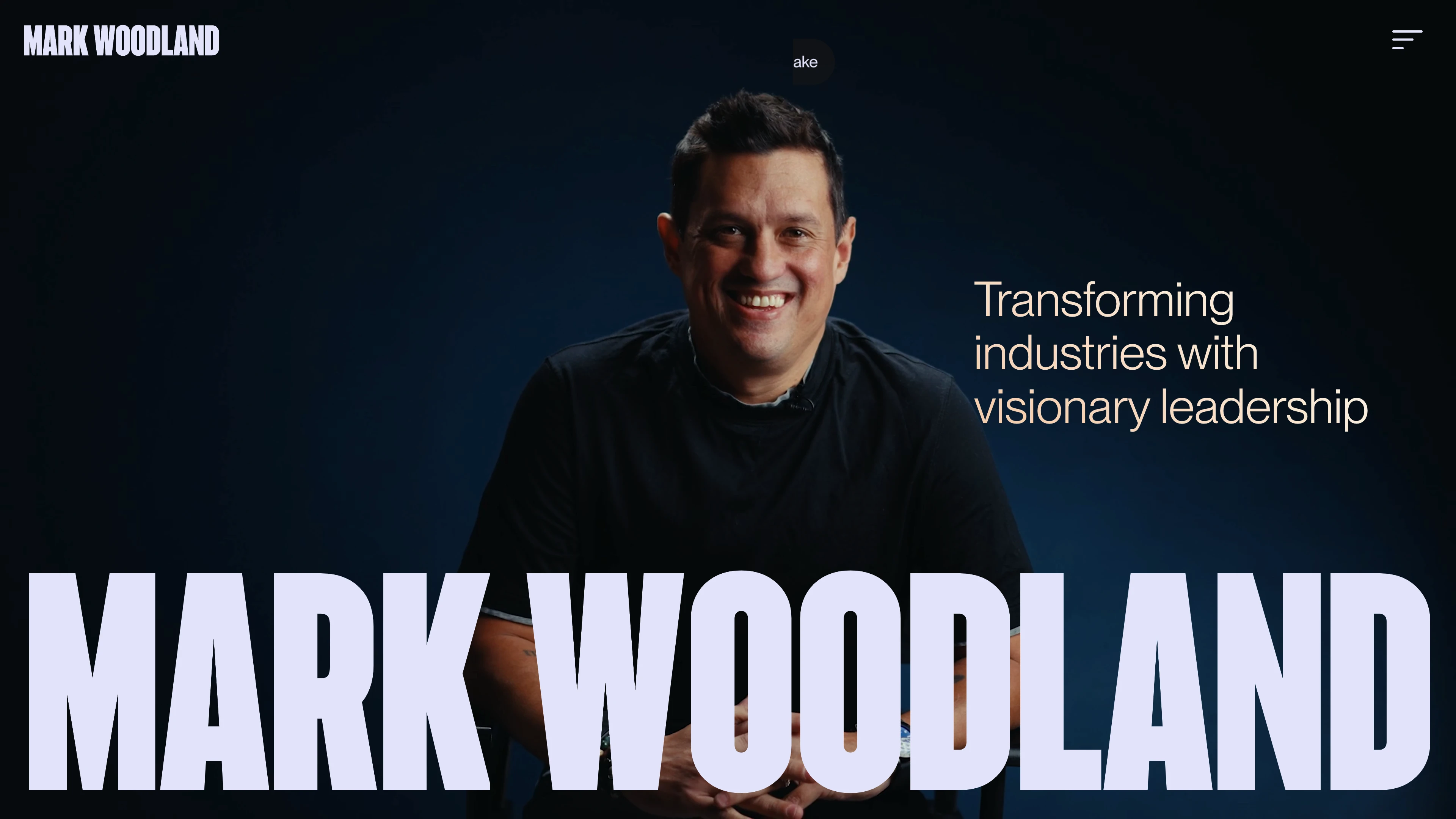 Full page screenshot of the Mark Woodland website. Mark Woodland is an Australian founder and systems reformer focused on …