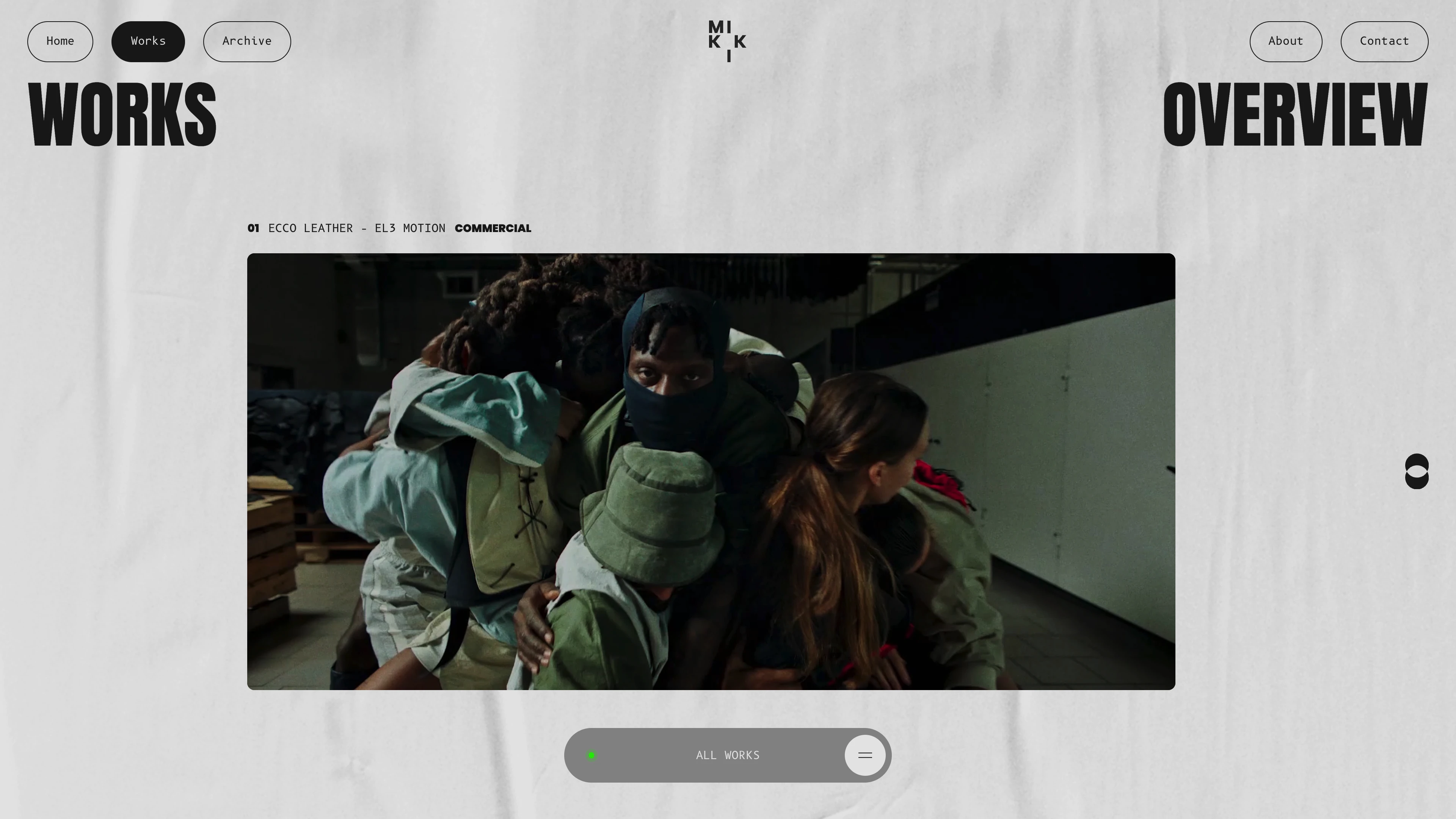Full page screenshot of the Mikki Sindhunata website. As a film director with a dance background, Mikki explores thedeeper potential …