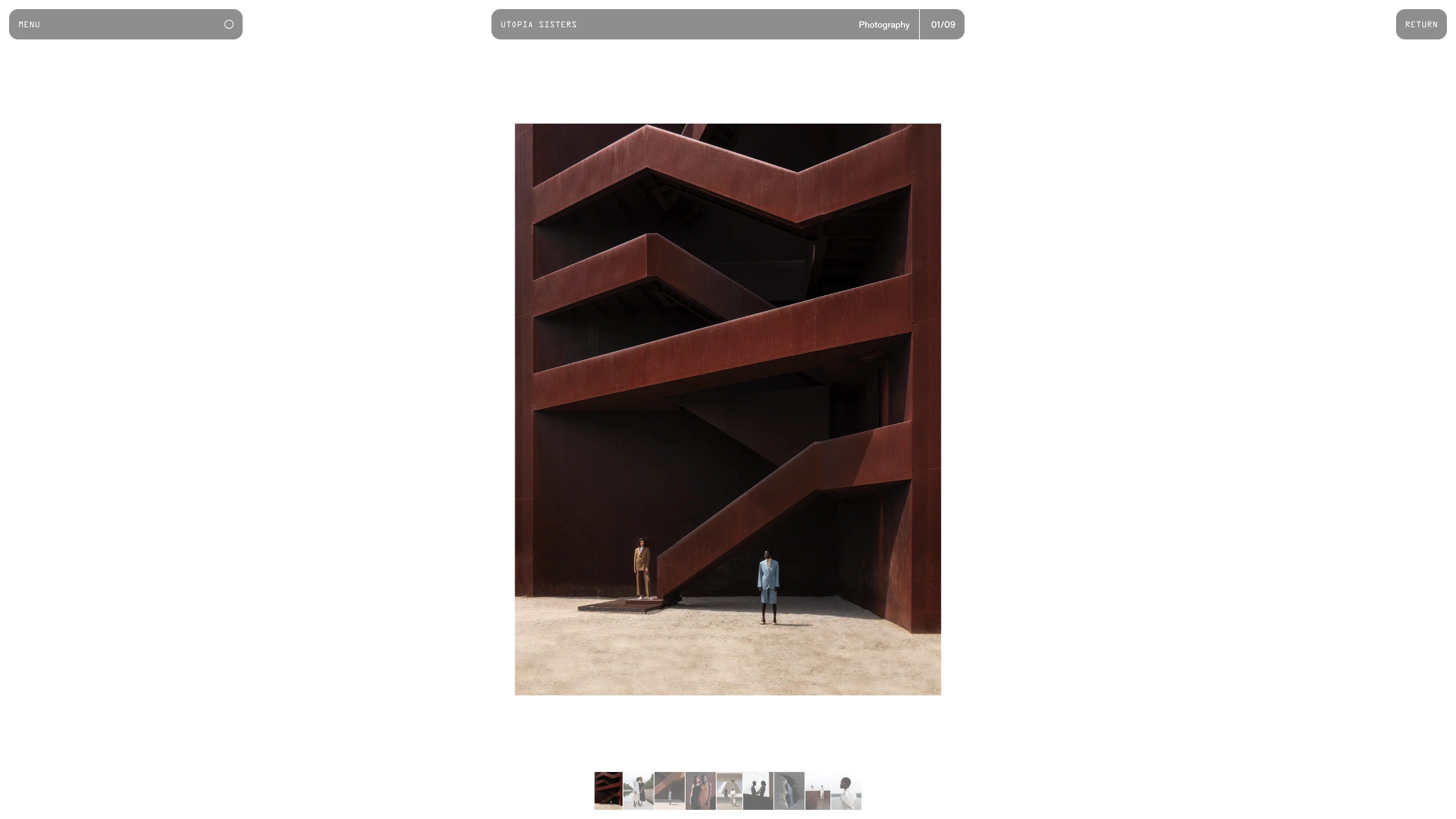 Full page screenshot of the Minorstep website. Minorstep is an image-making studio founded and led by George Kroustallis, a …