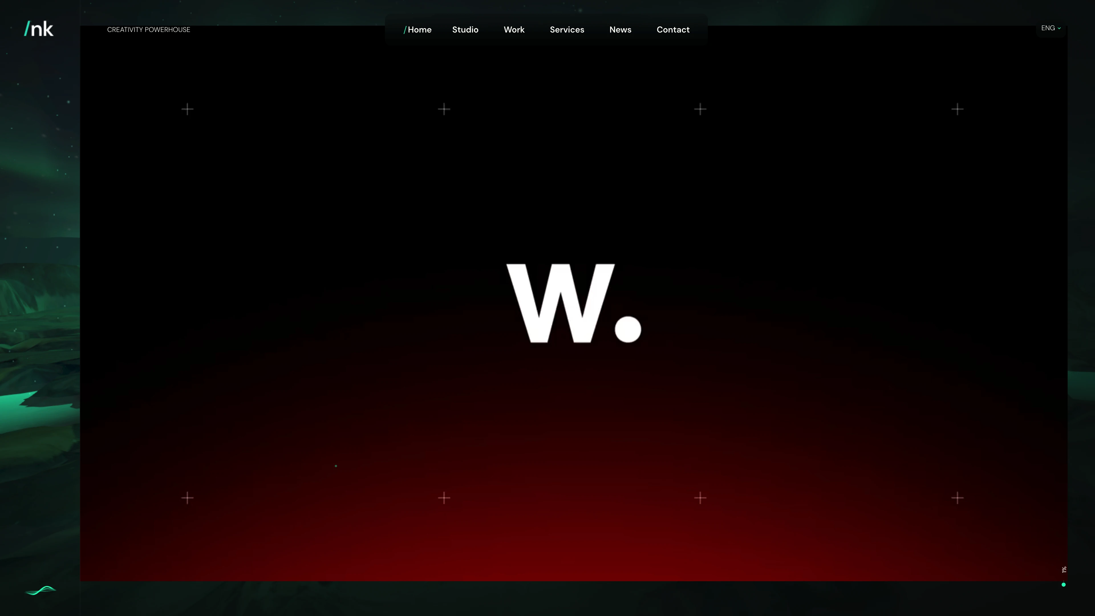 Full page screenshot of the nk.studio website. We create innovative digital products and future-focused brands. Your go-to …