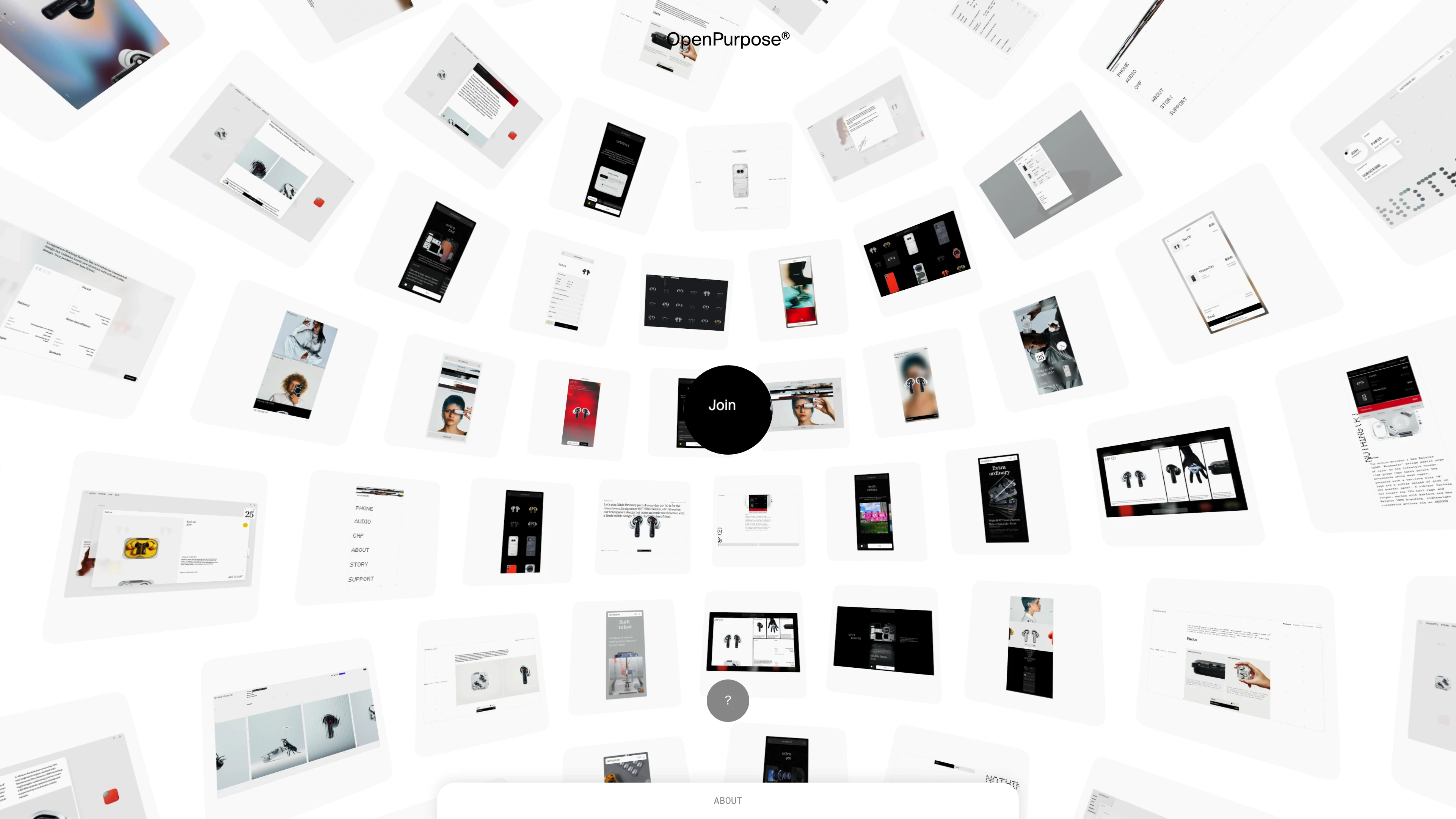 Full page screenshot of the OpenPurpose website. Welcome to The Creative Circle. A curated membership club for designers, …