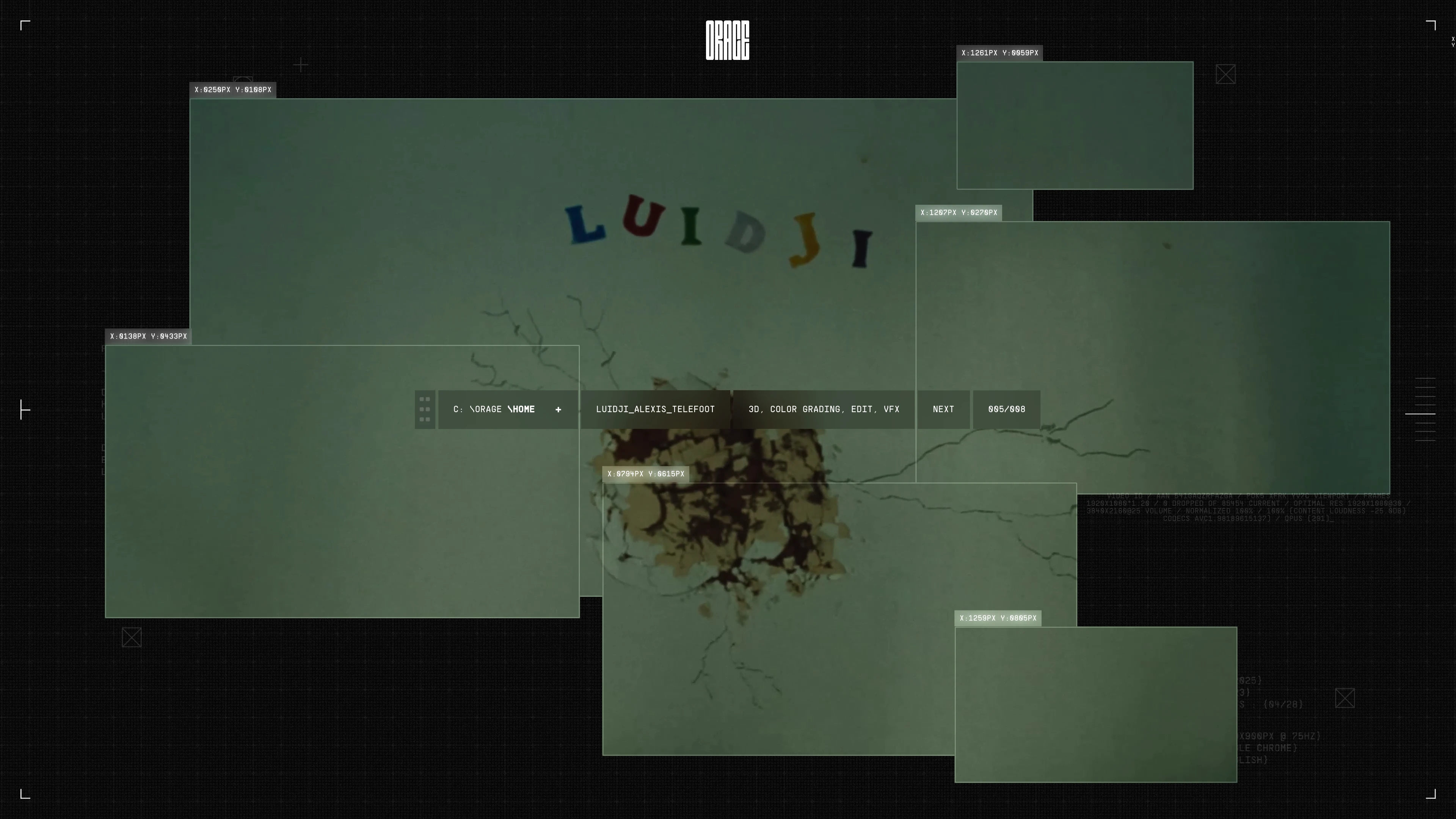 Full page screenshot of the Orage website. Orage studio is a creative post-production studio based in Paris. Combining …