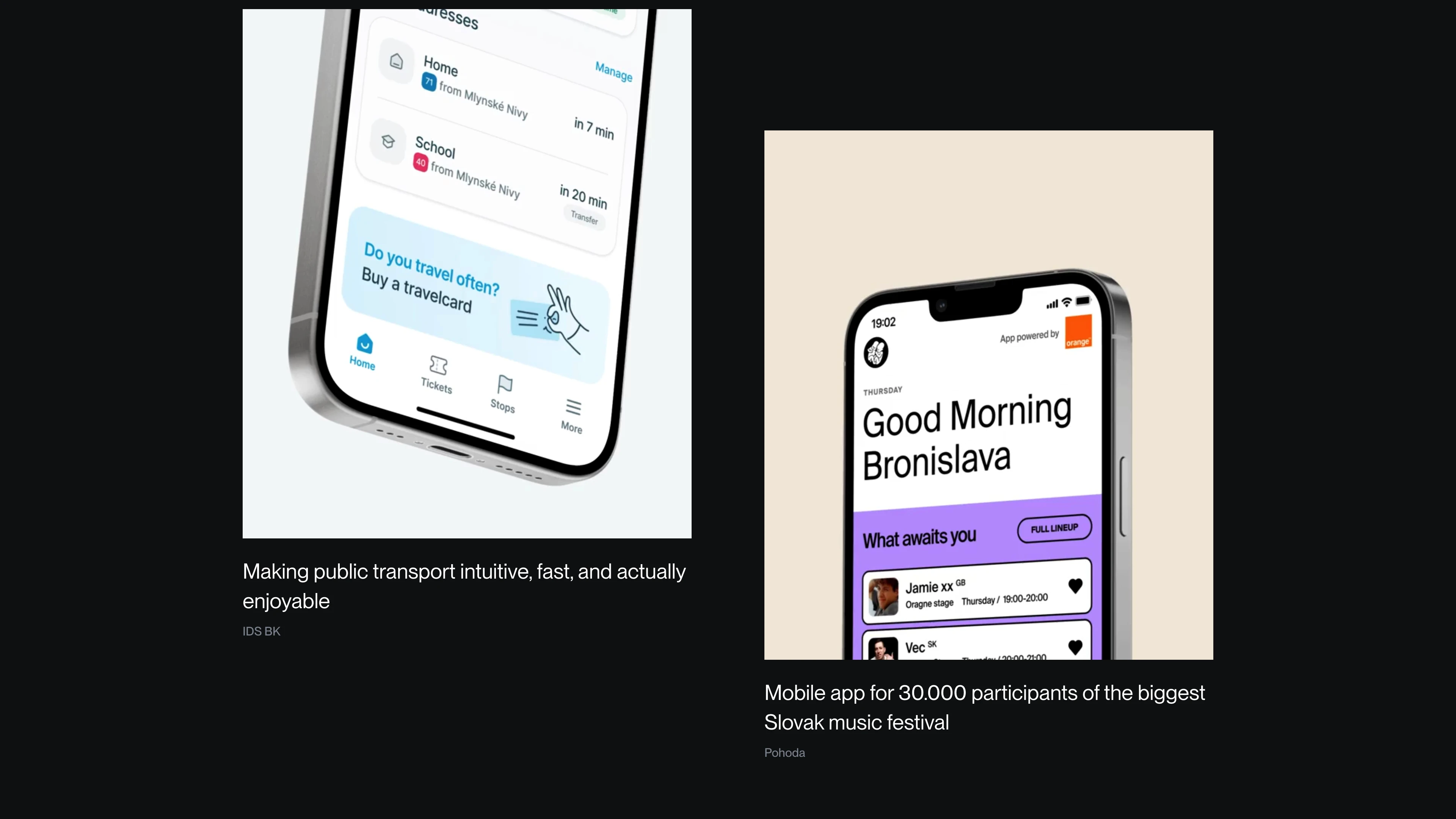 Full page screenshot of the Outloud website. From fast-growing startups to experienced companies, we deliver functional …