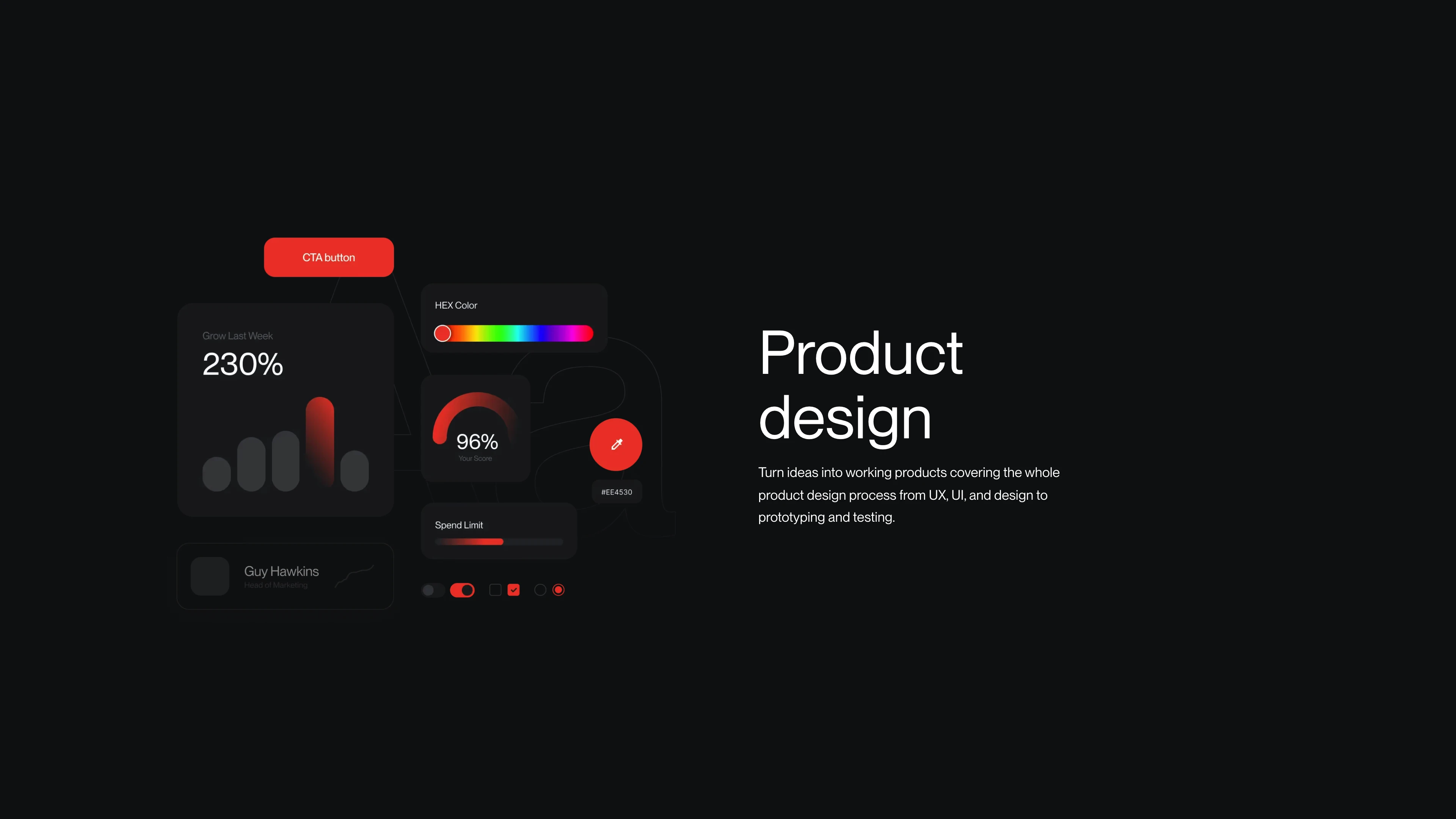 Full page screenshot of the Outloud website. From fast-growing startups to experienced companies, we deliver functional …