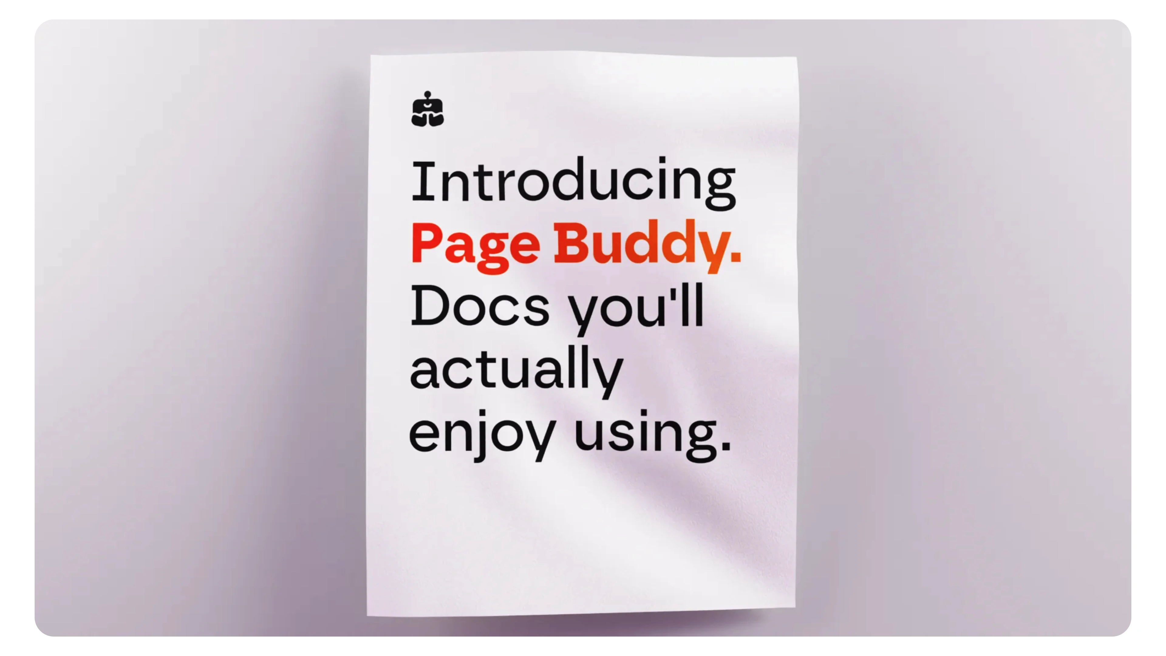 Full page screenshot of the Page Buddy website. Page Buddy is a powerful yet friendly writing & design tool to build docs for …