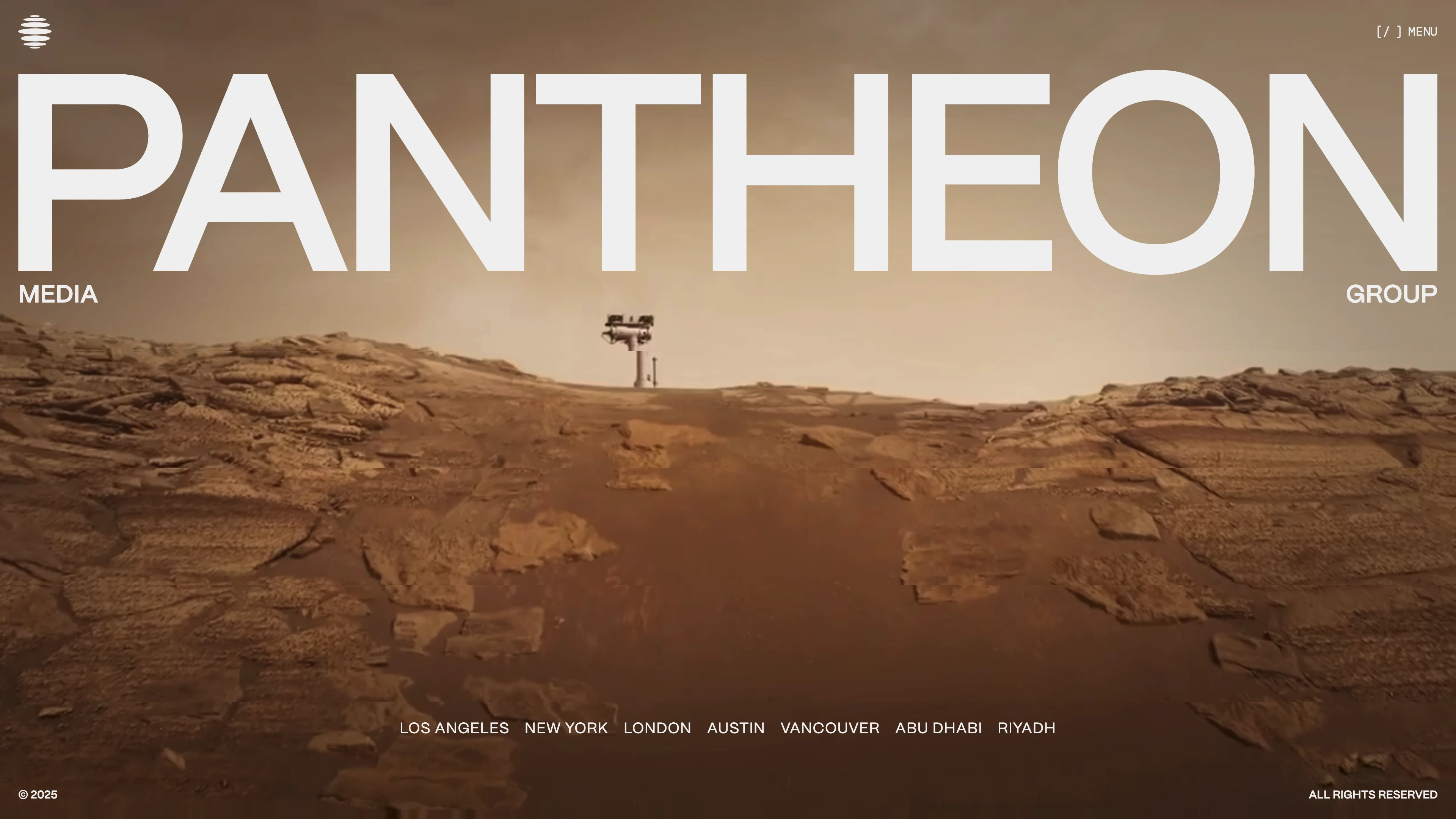 Full page screenshot of the Pantheon Media website. Pantheon Media Group is one of the fastest-growing companies in entertainment. …