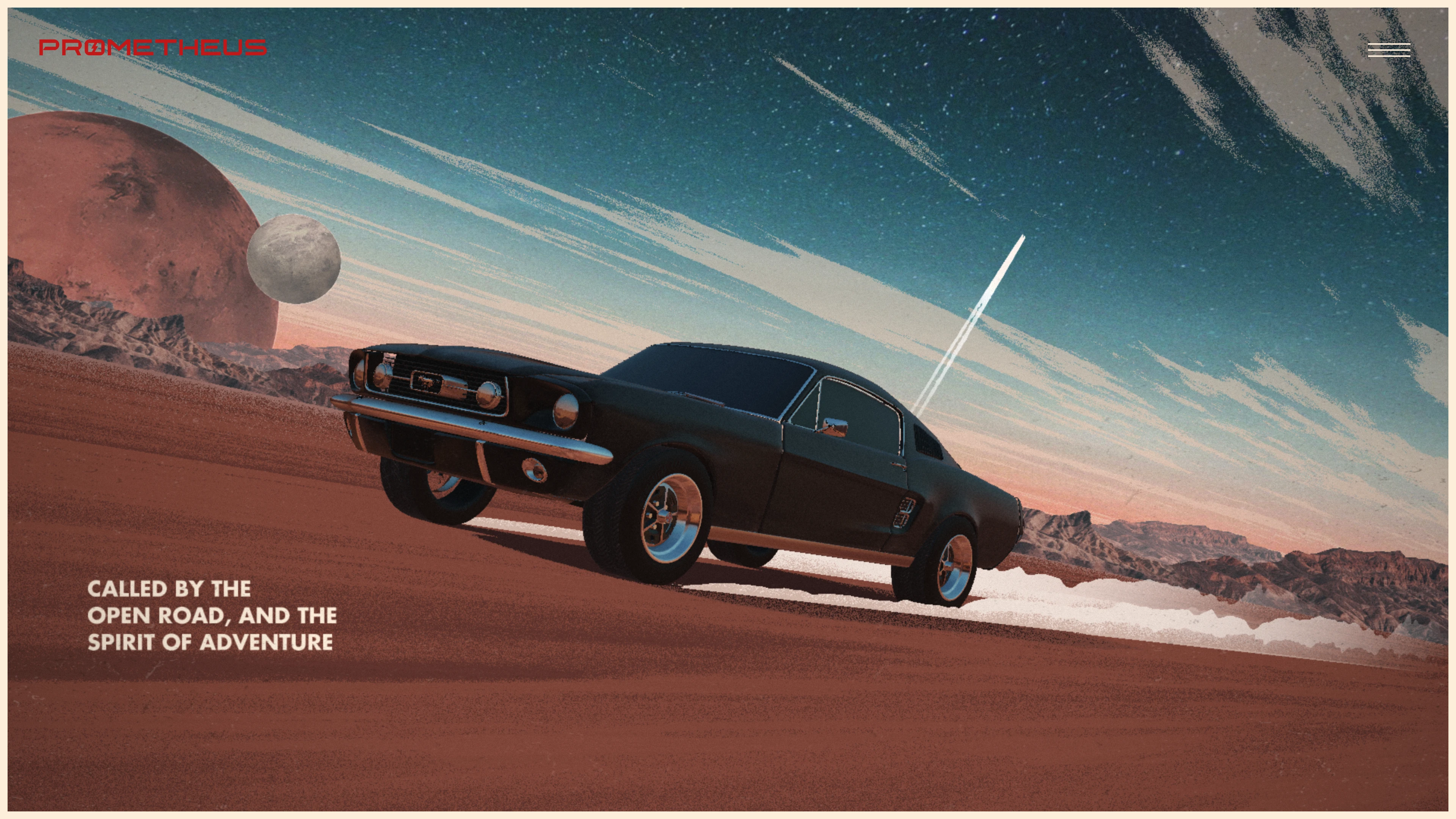 Full page screenshot of the Prometheus Fuels website. We remove CO2 from the air and turn it into gasoline and jet fuel. Our fuels are …