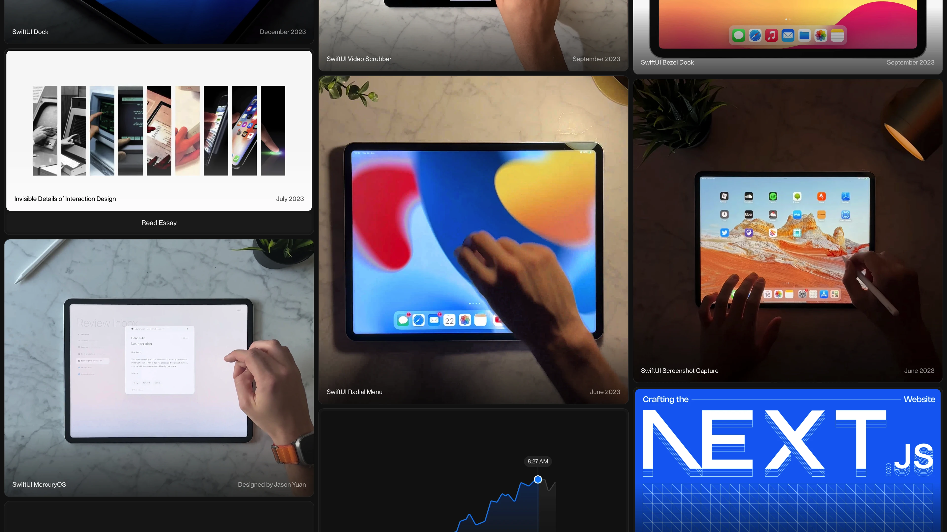 Full page screenshot of the Rauno Freiberg website. Rauno Freiberg is an Estonian interaction designer working with Vercel and …