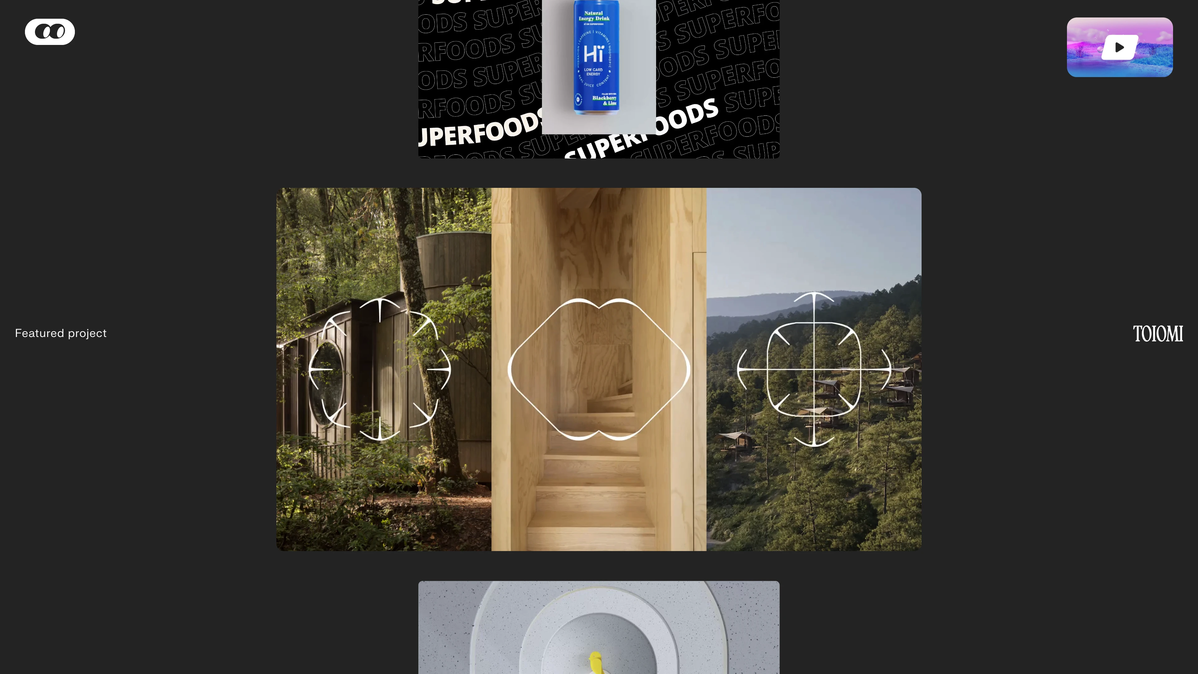 Full page screenshot of the Ribbit website. Ribbit is a creative motion agency based in Copenhagen founded to create …
