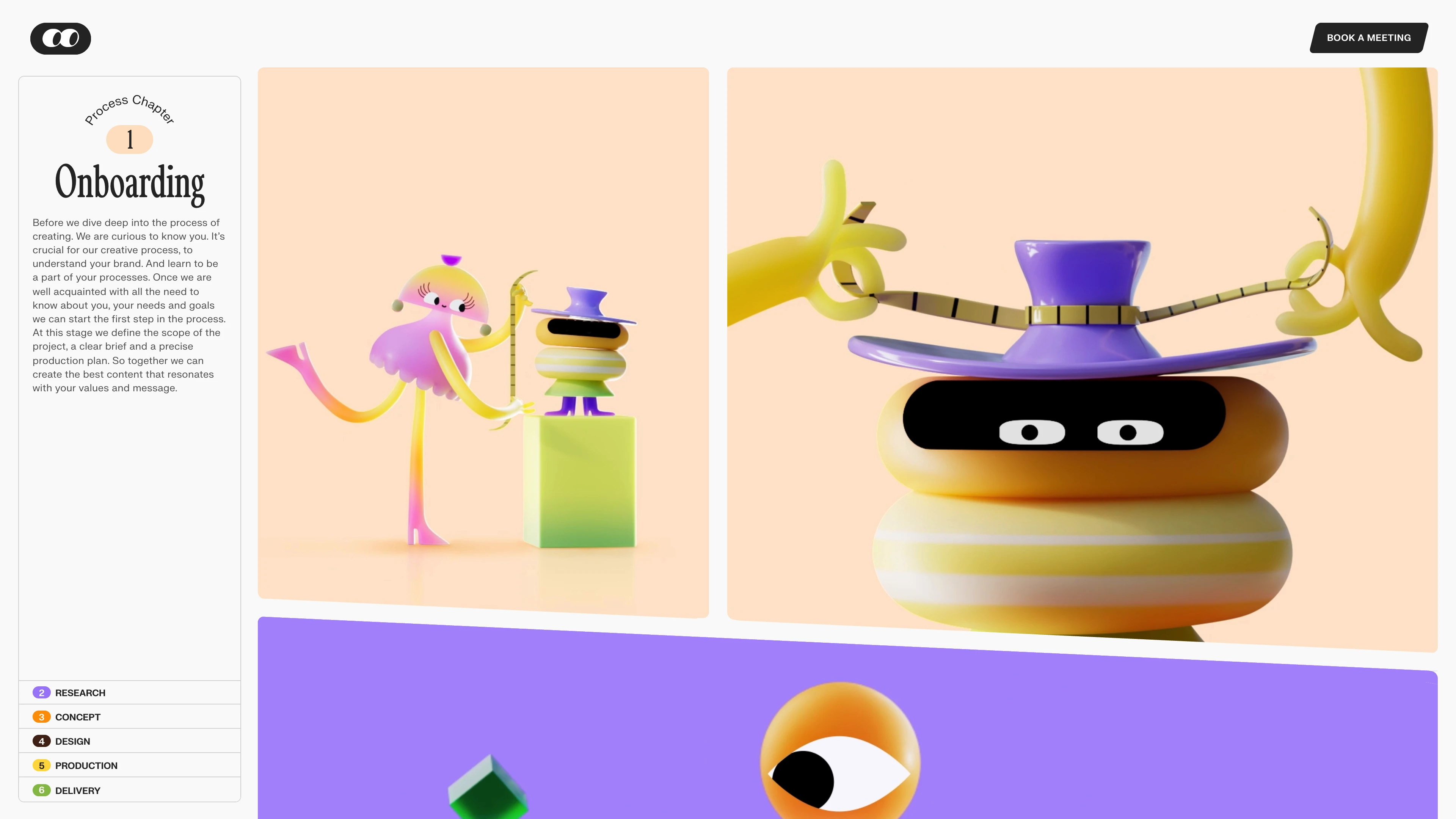 Full page screenshot of the Ribbit website. Ribbit is a creative motion agency based in Copenhagen founded to create …