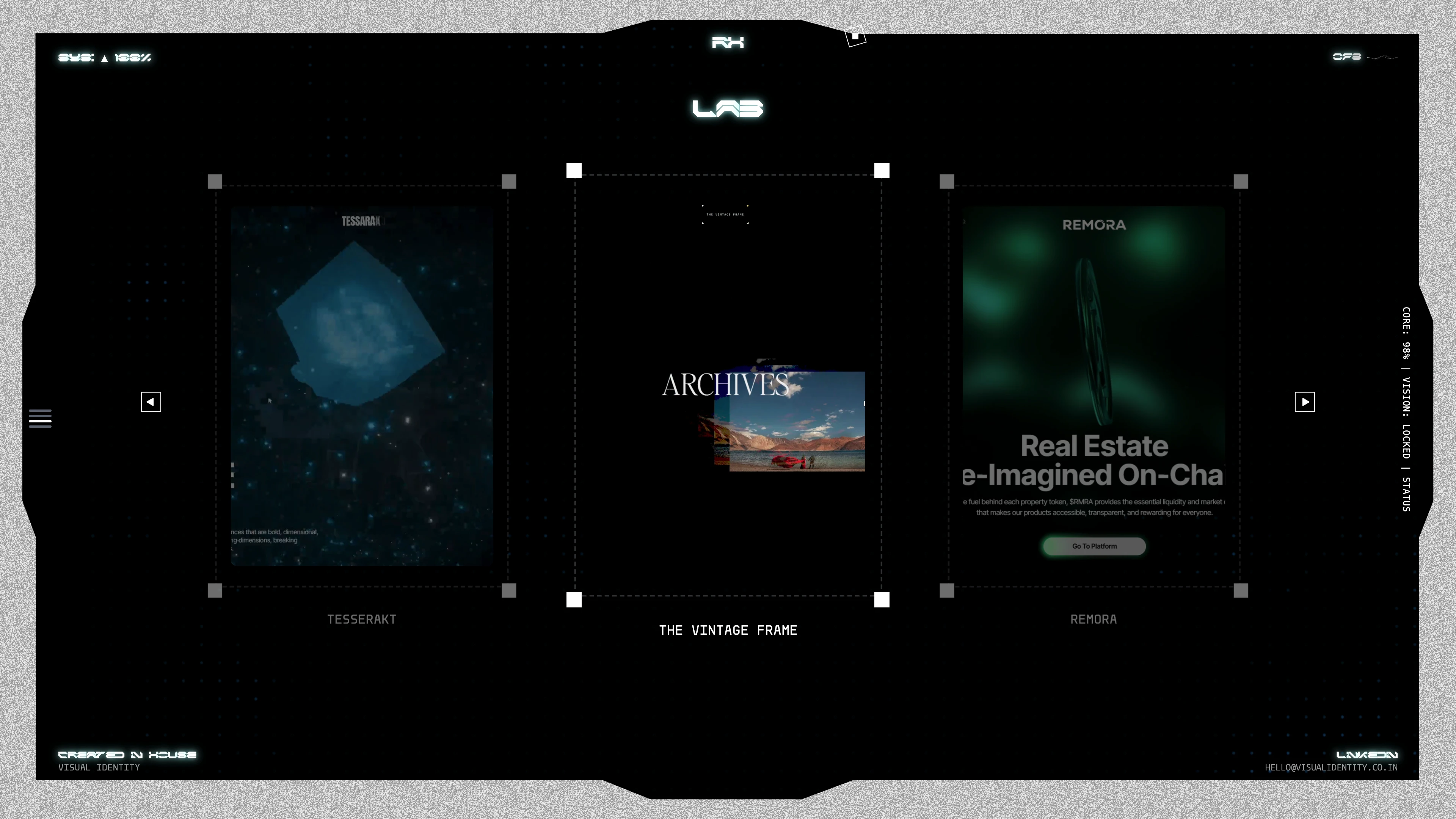 Full page screenshot of the Rohit Harish website. Creative developer specializing in React, Vue.js, and modern web technologies