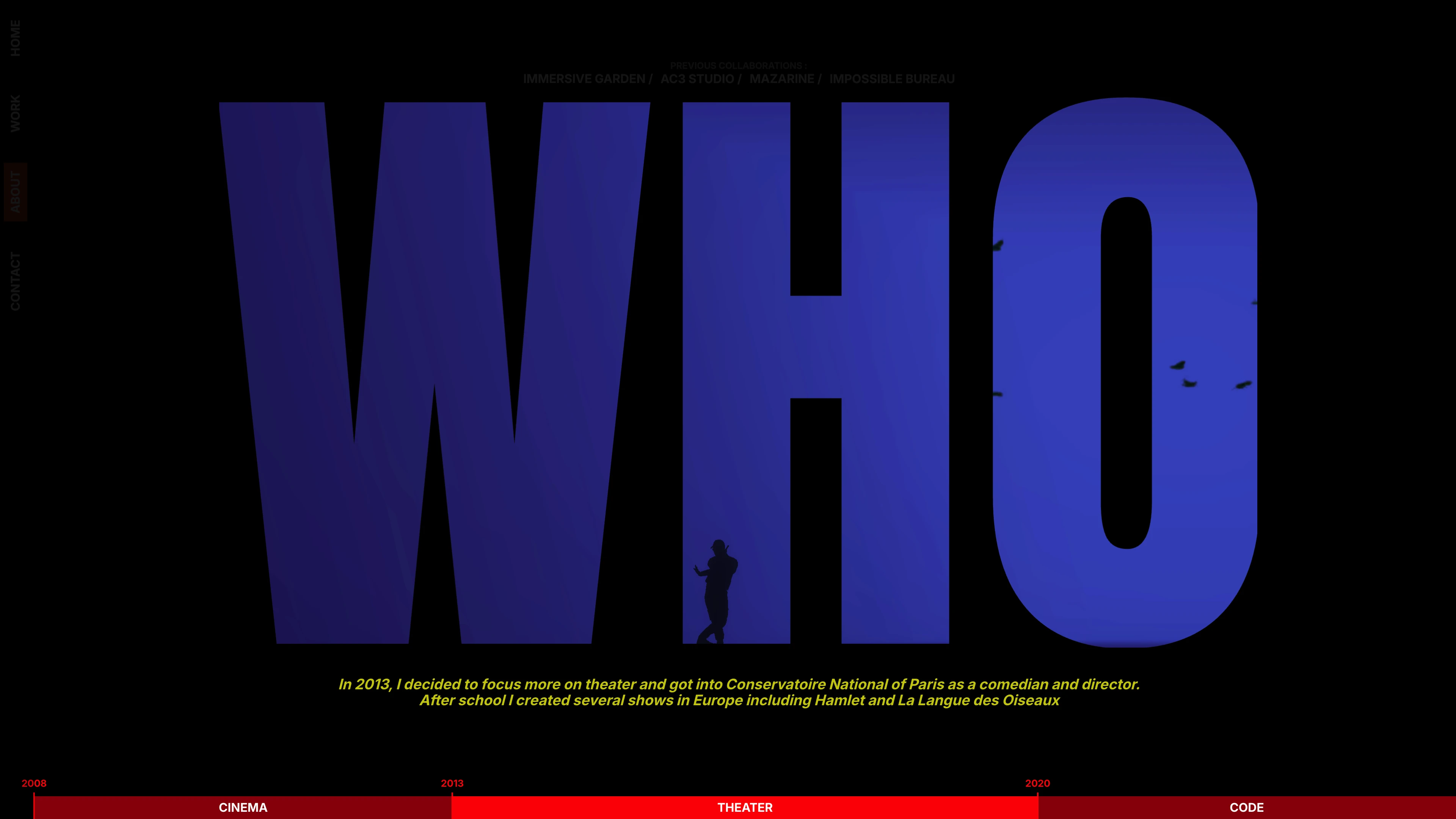 Full page screenshot of the Roman Jean-Elie website. Hi, I'm Roman a french creative developer based in Paris.