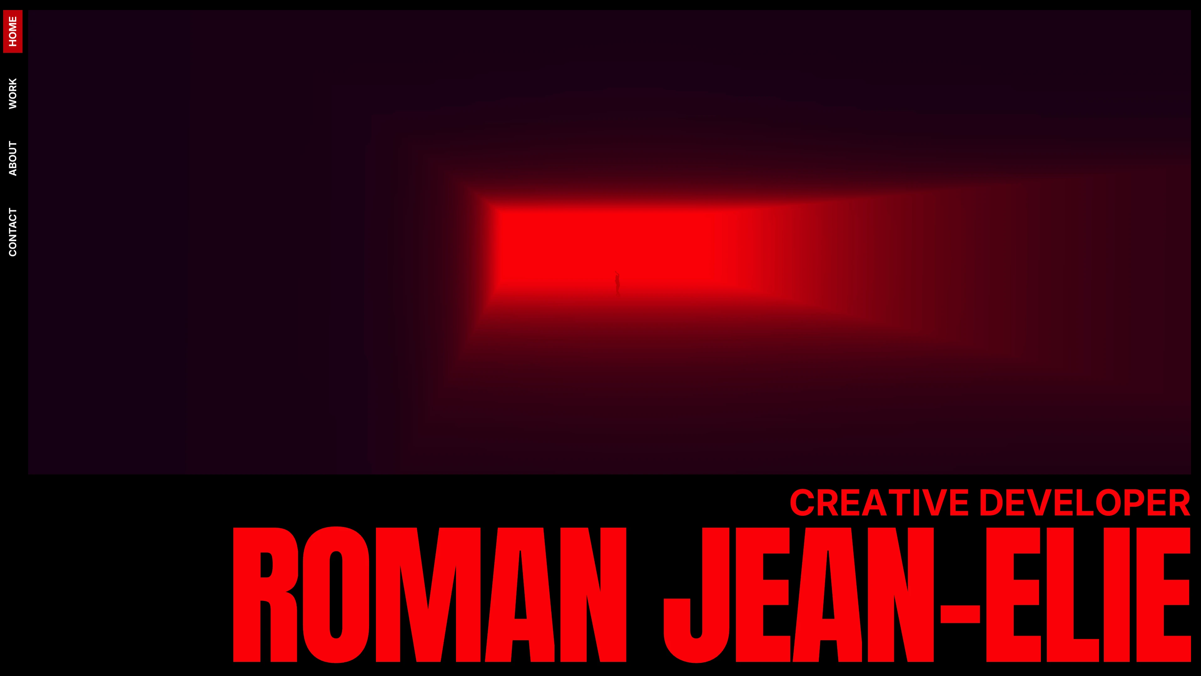 Full page screenshot of the Roman Jean-Elie website. Hi, I'm Roman a french creative developer based in Paris.