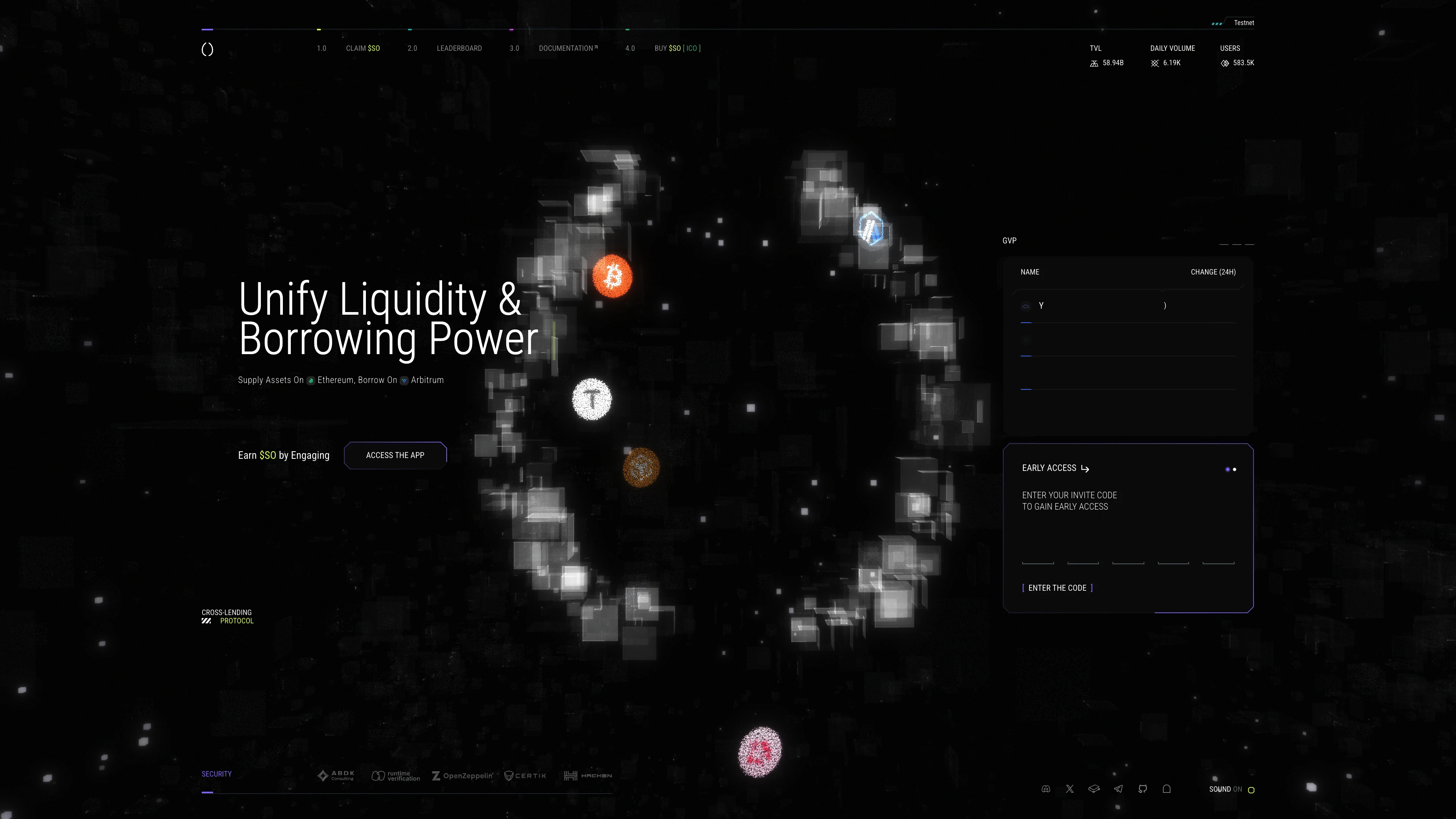 Full page screenshot of the Soul Protocol website. Soul Protocol is a decentralized finance (DeFi) protocol that provides seamless …